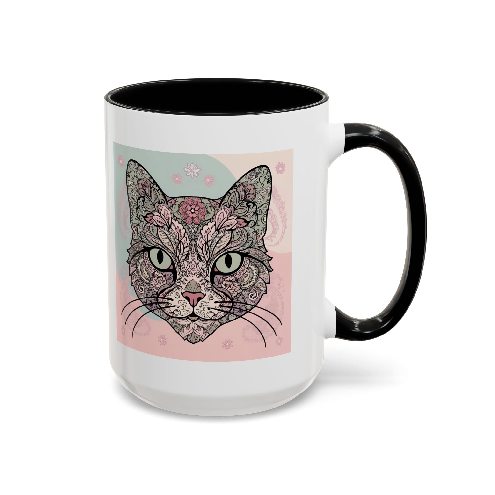 Artsy Cat Accent Mug