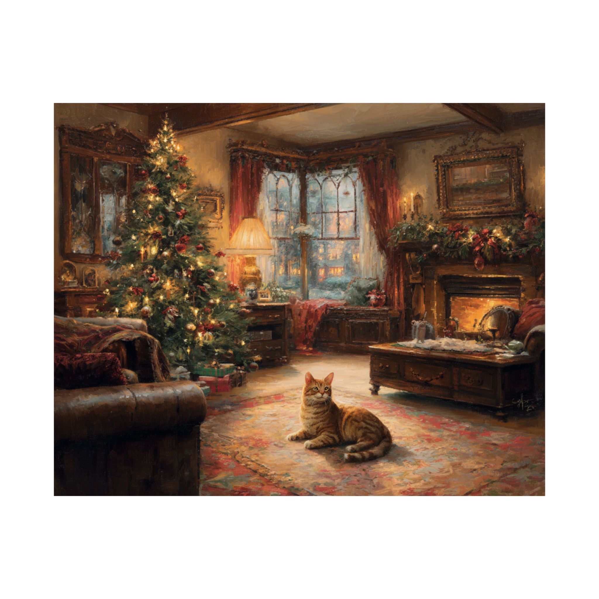 American Shorthair Cat 3- Cozy Christmas Collection