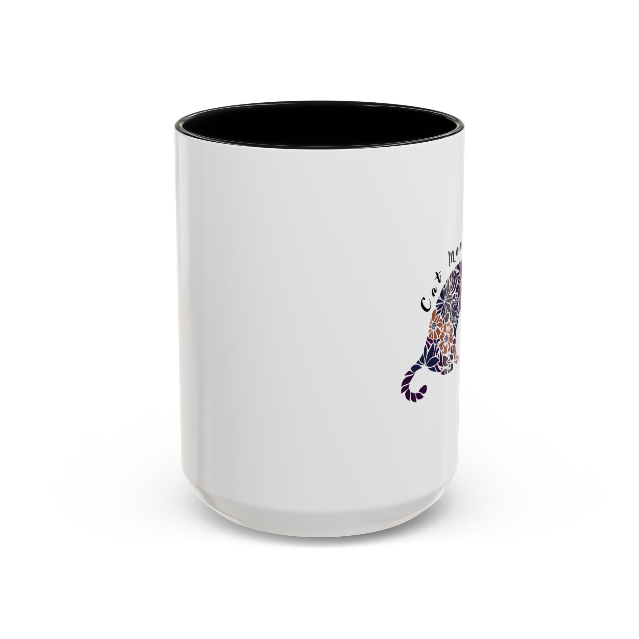 Floral Cat Mom Accent Mug