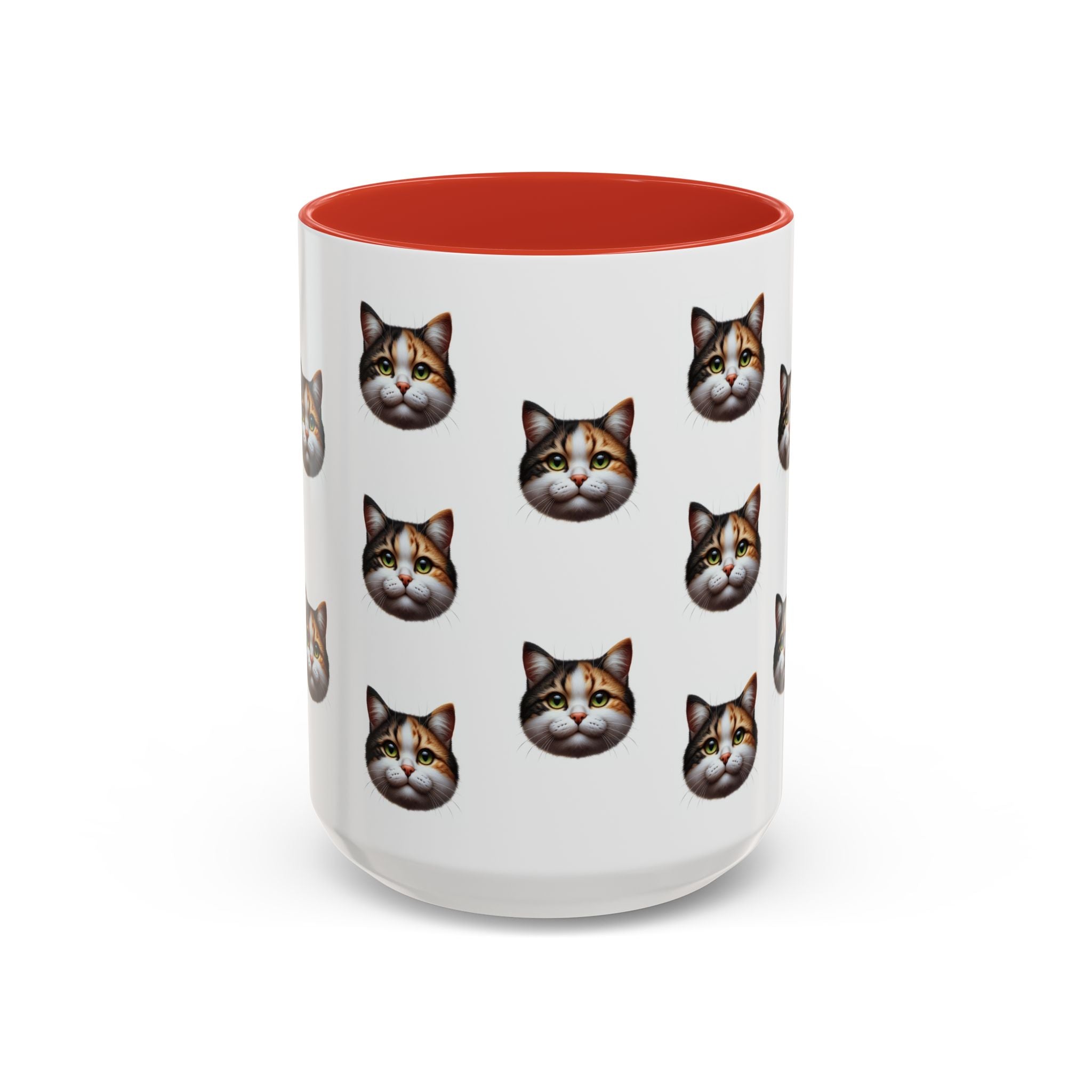 Cute Cat Face Accent Mug