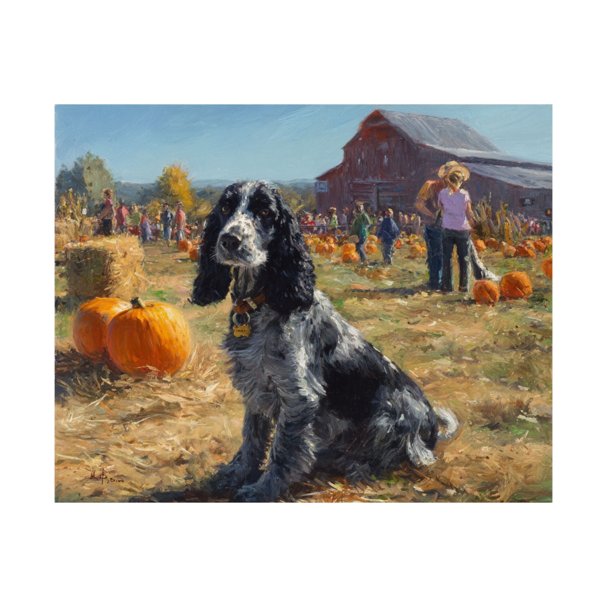 Cocker Spaniel 1- Pumpkin Patch Collection