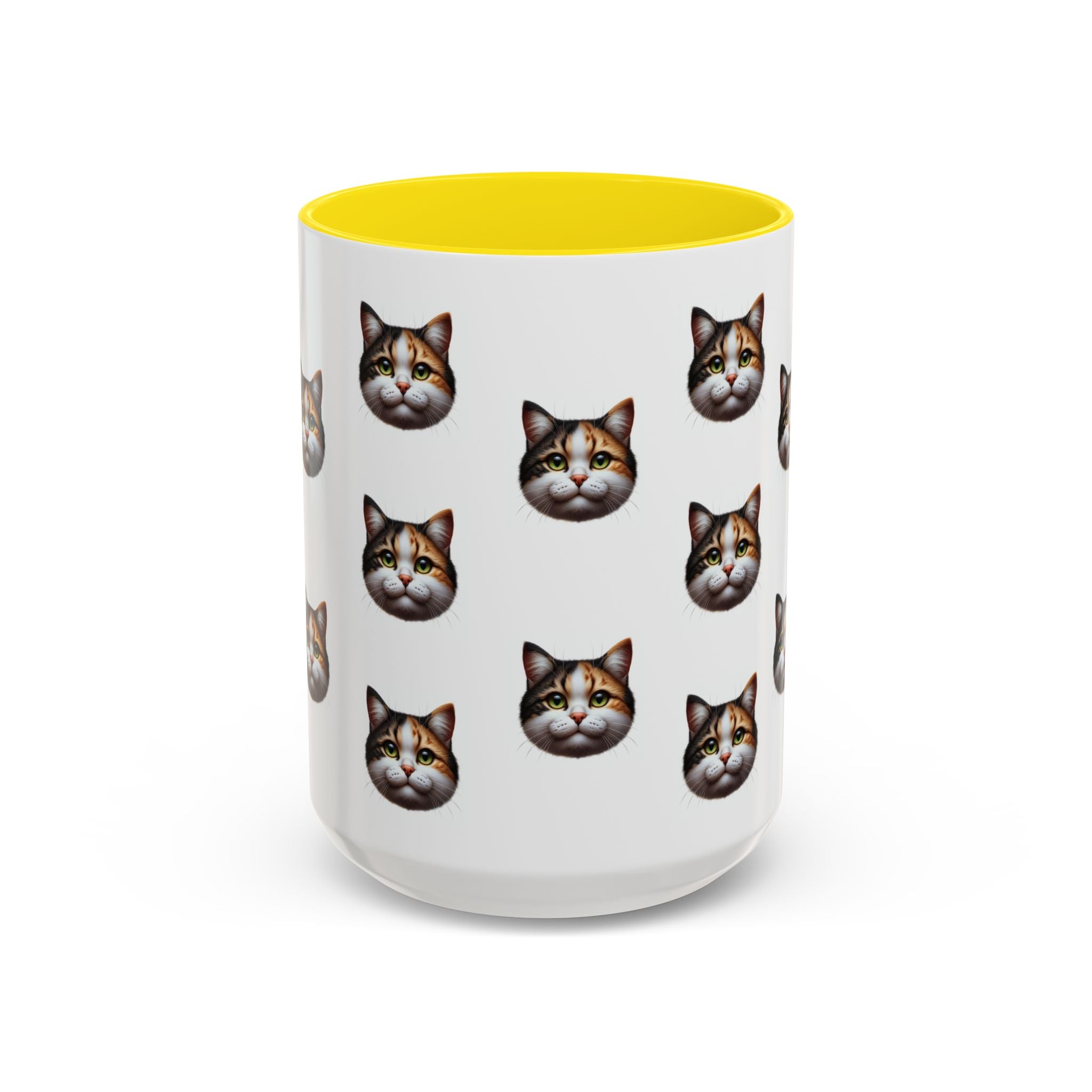 Cute Cat Face Accent Mug