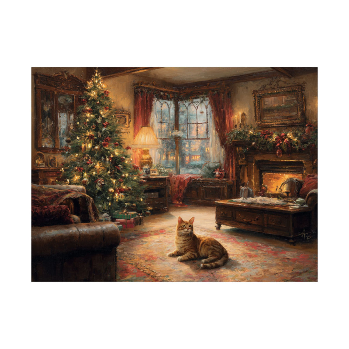 American Shorthair Cat 3- Cozy Christmas Collection