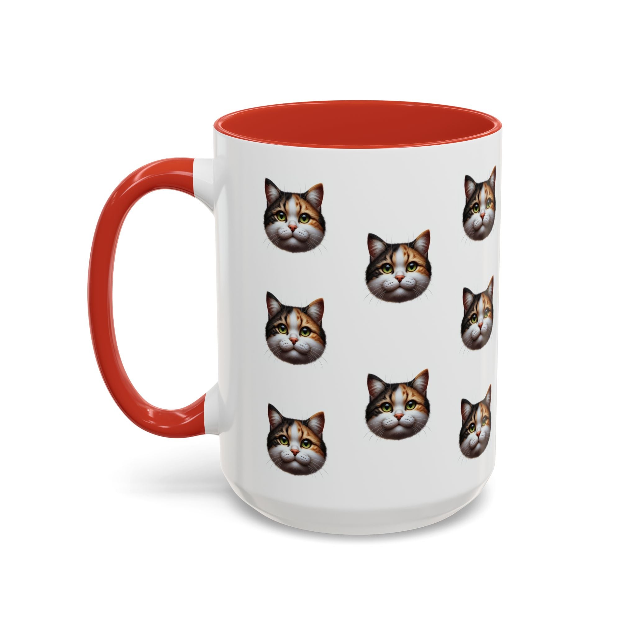 Cute Cat Face Accent Mug