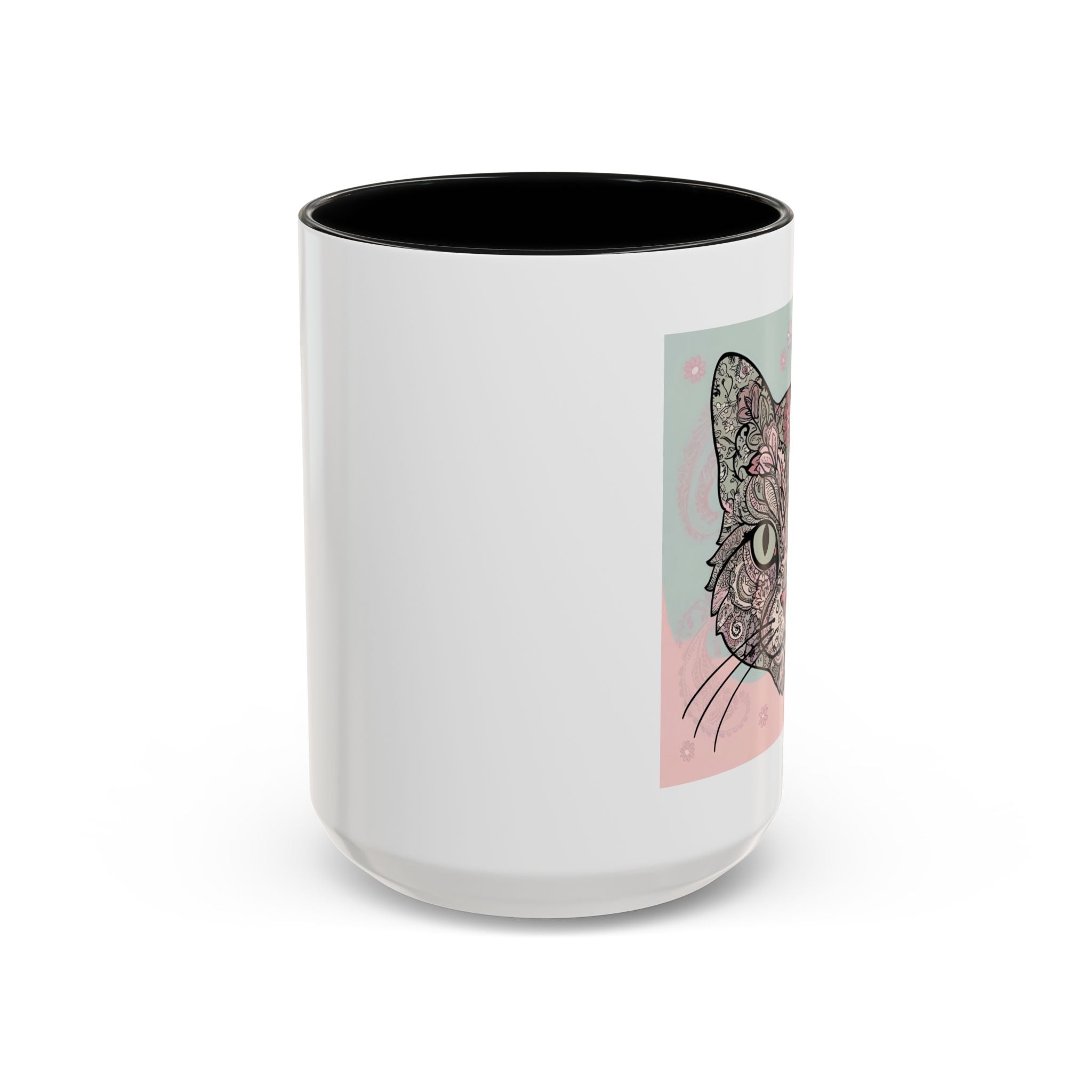 Artsy Cat Accent Mug