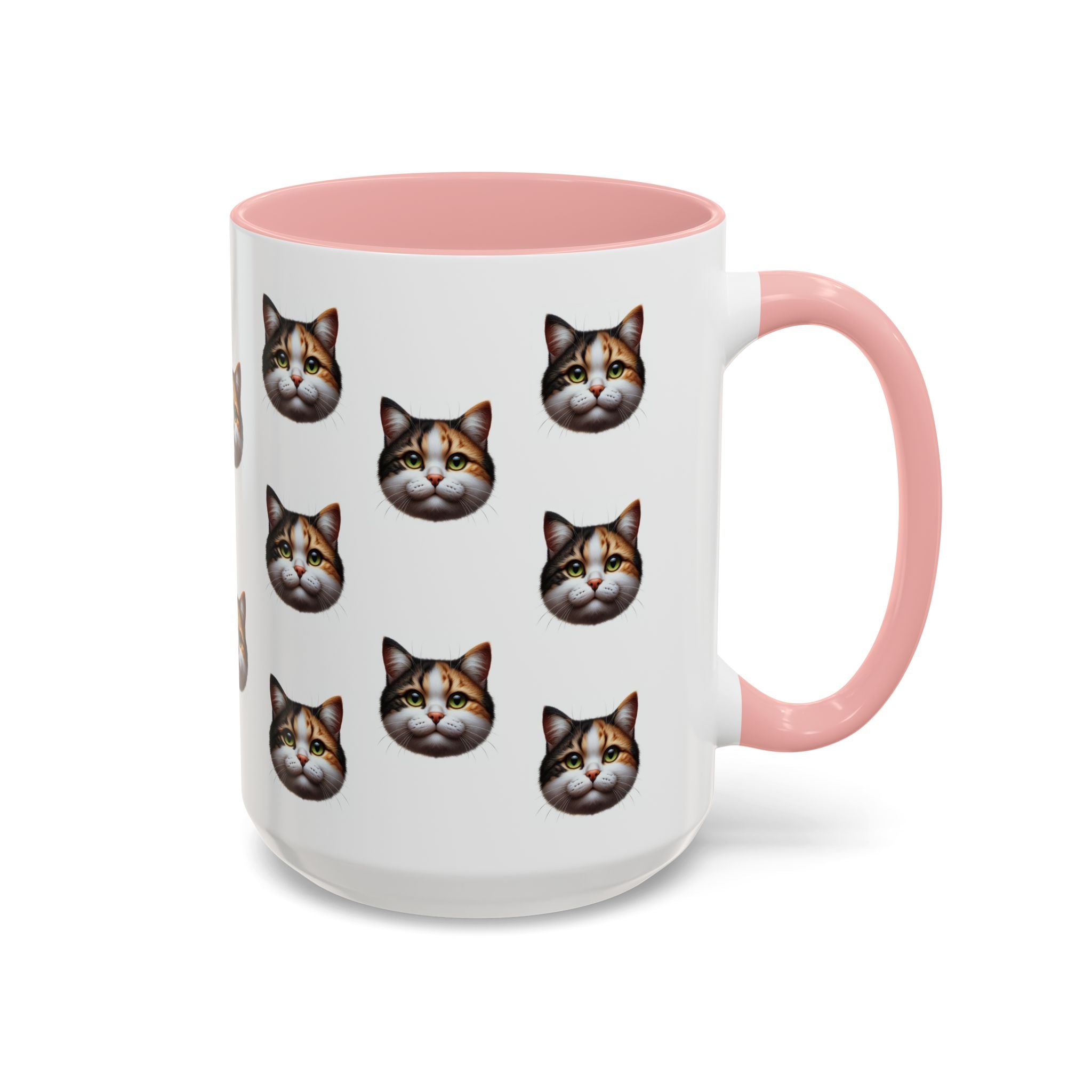 Cute Cat Face Accent Mug