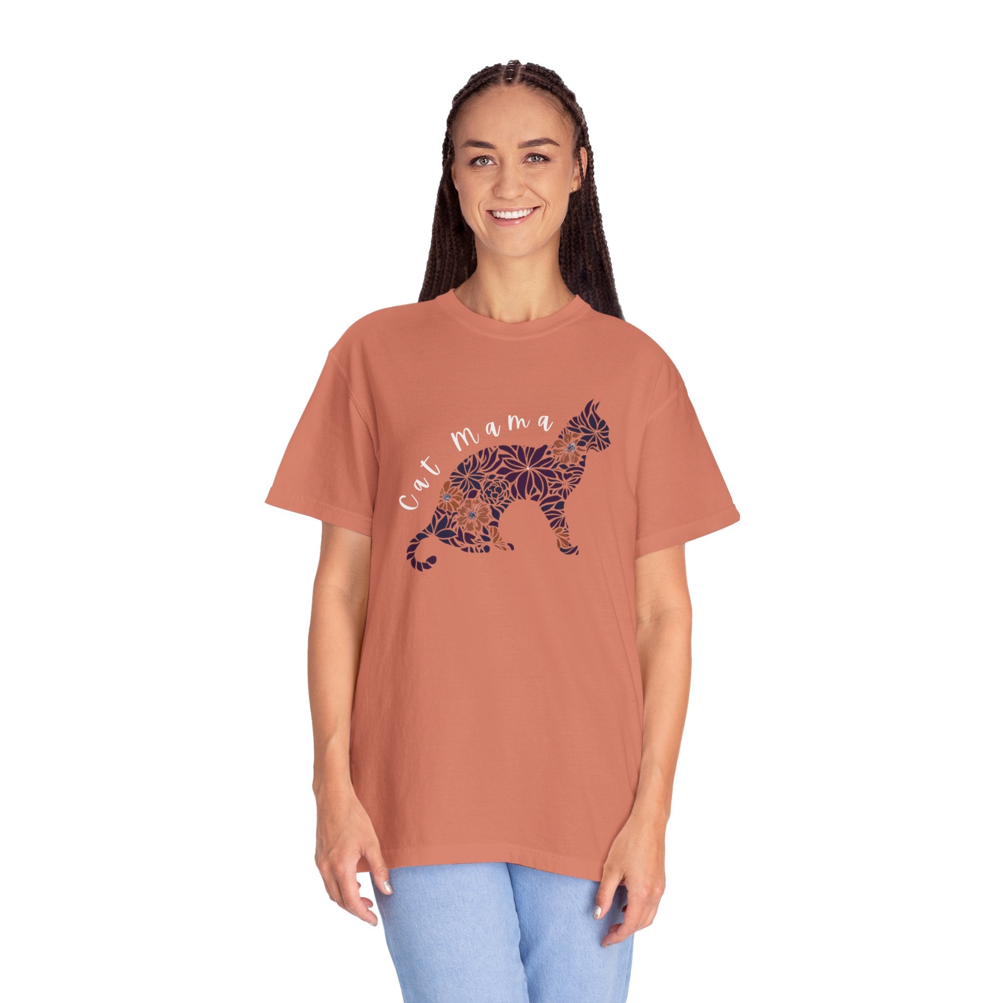 Floral Cat Mama T-Shirt