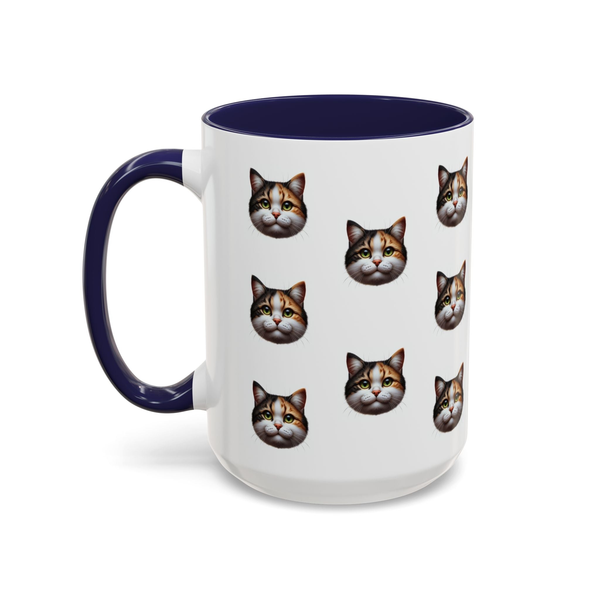 Cute Cat Face Accent Mug