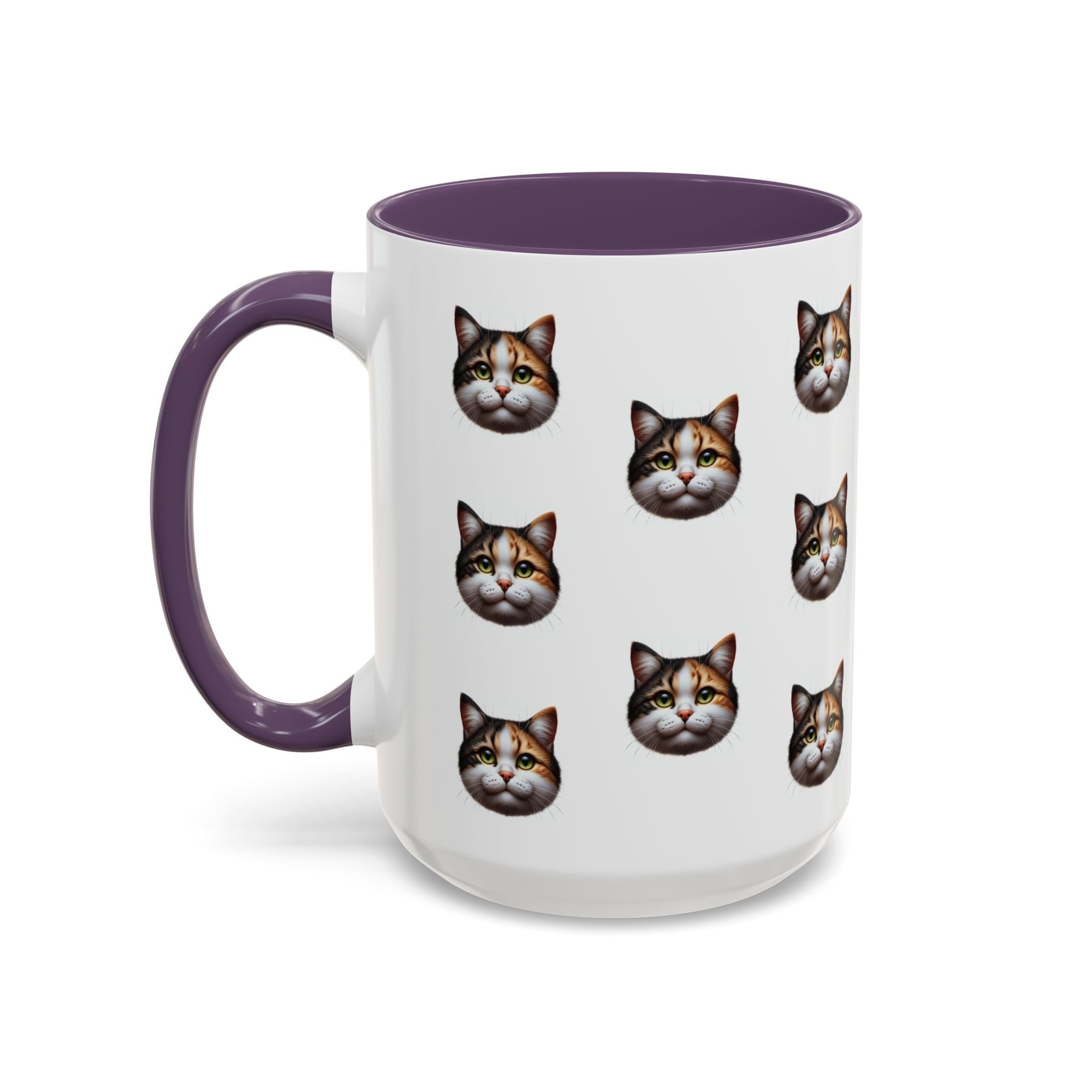 Cute Cat Face Accent Mug