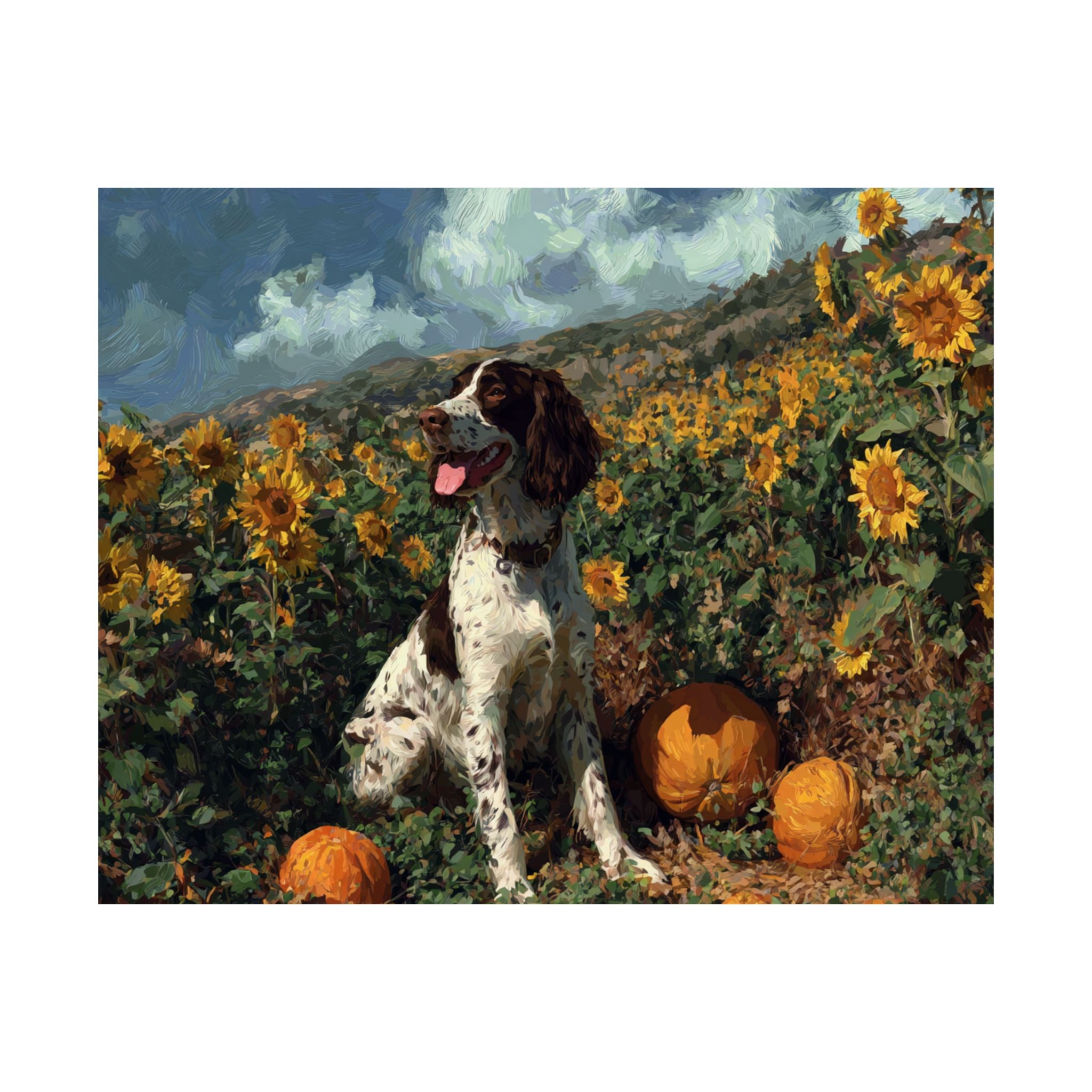 Springer Spaniel 2- Sunflower Season Collection