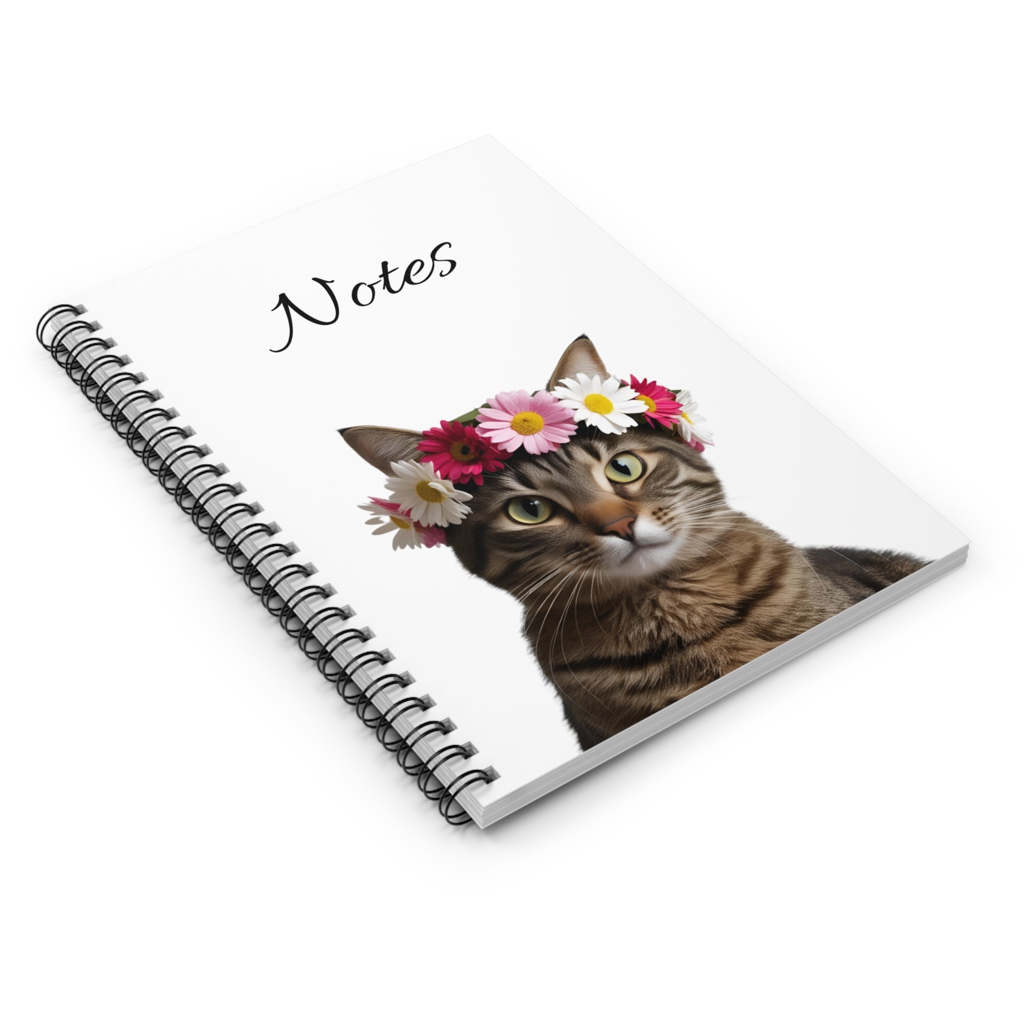 Flower Crown Cat Notebook