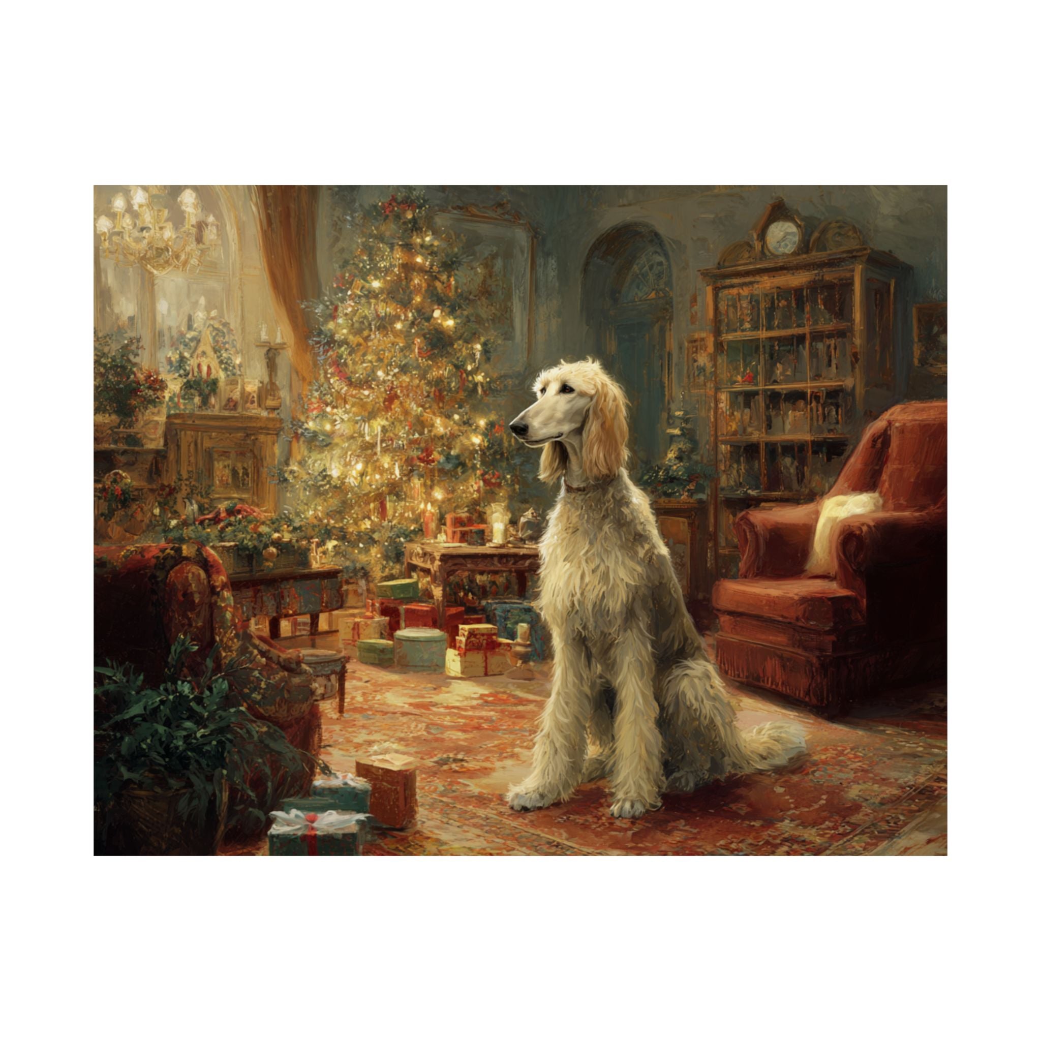 Afghan Hound 1- Cozy Christmas Collection