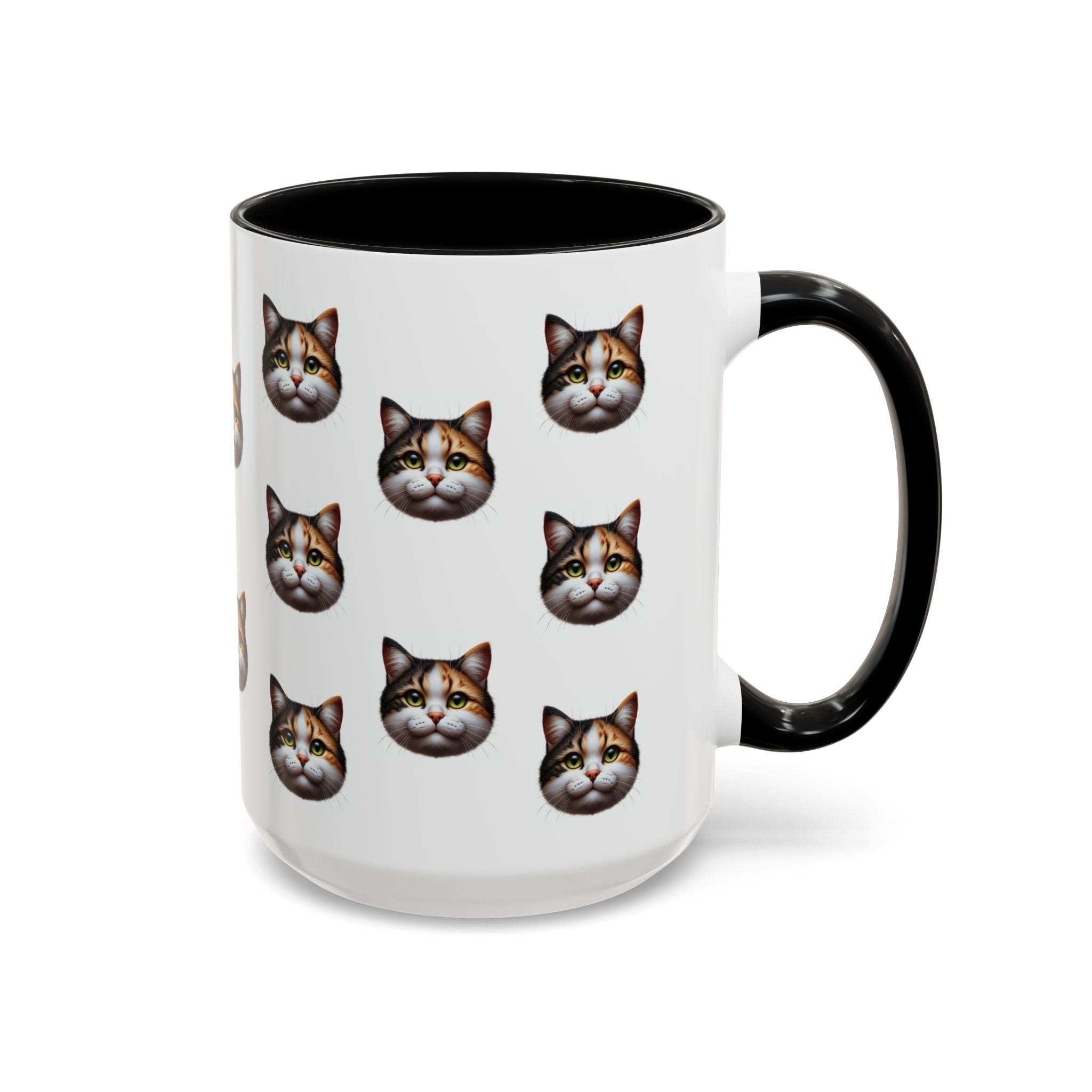 Cute Cat Face Accent Mug