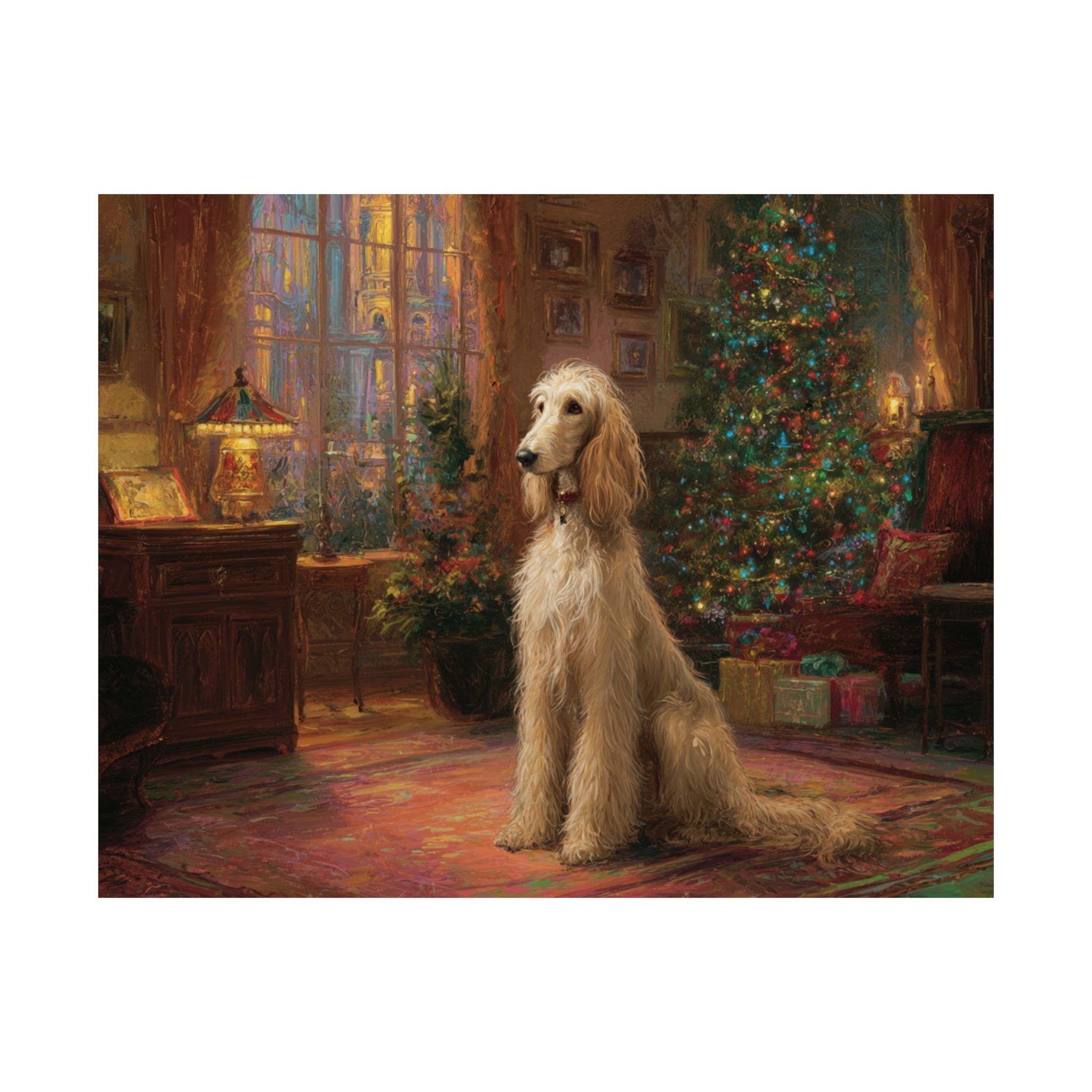Afghan Hound 2- Cozy Christmas Collection