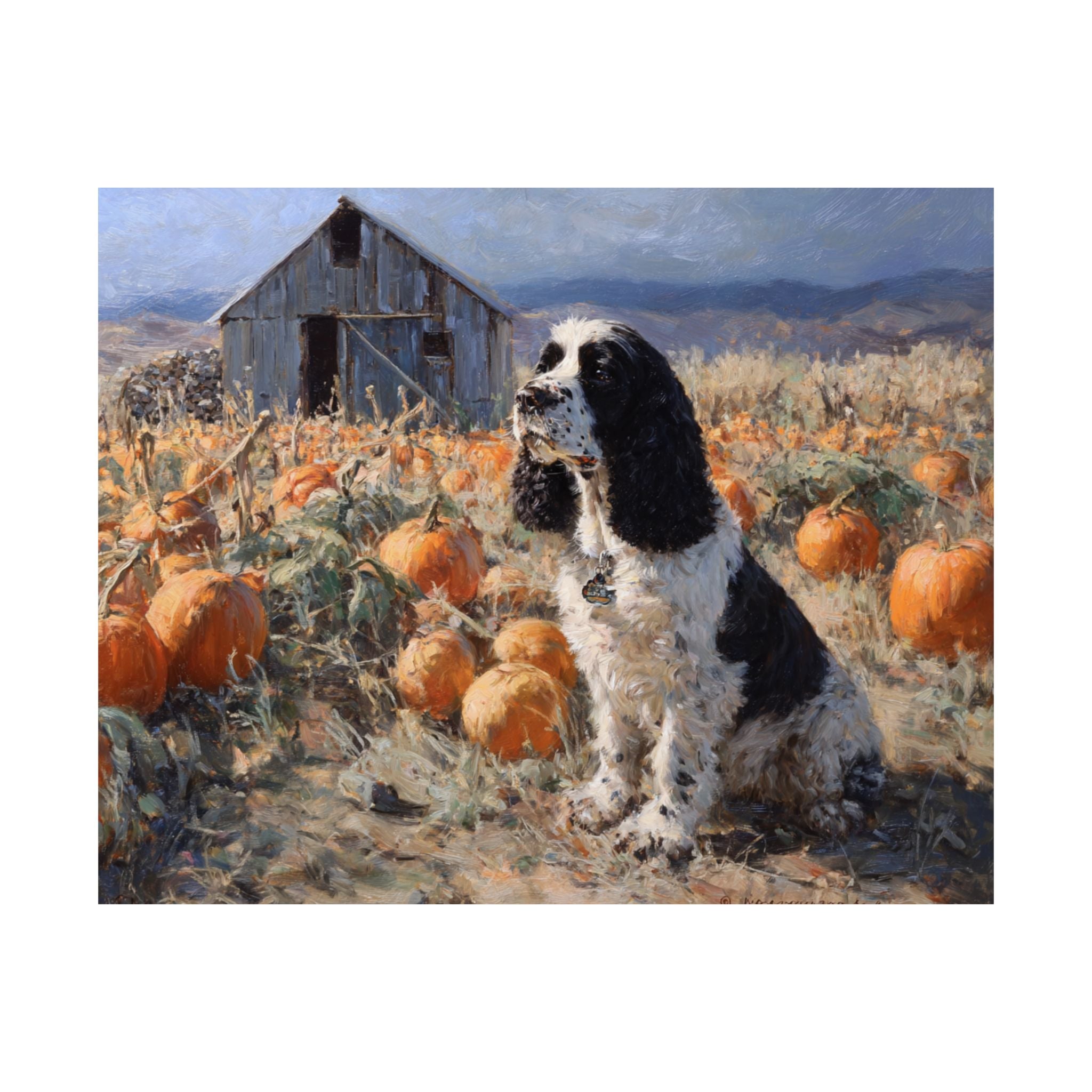 Cocker Spaniel 4- Pumpkin Patch Collection
