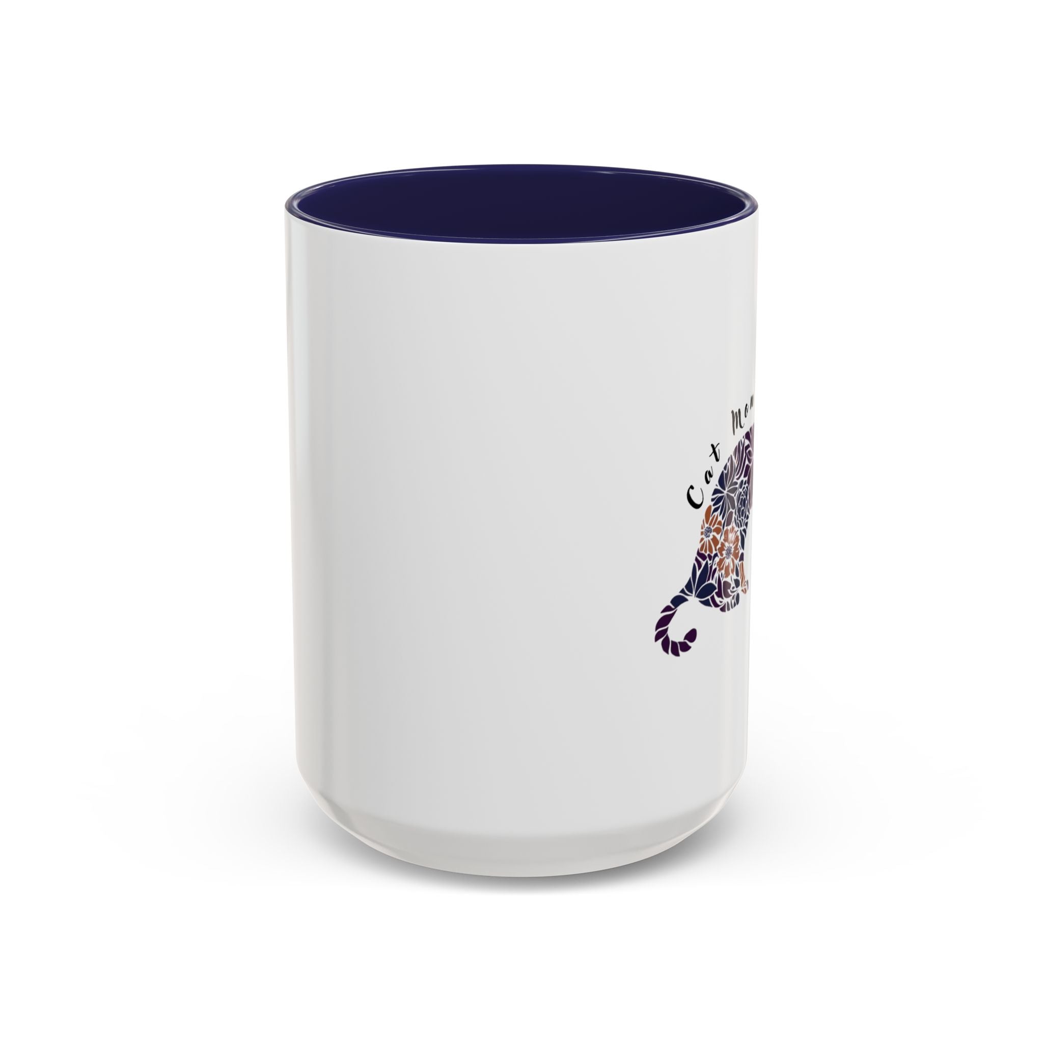 Floral Cat Mom Accent Mug