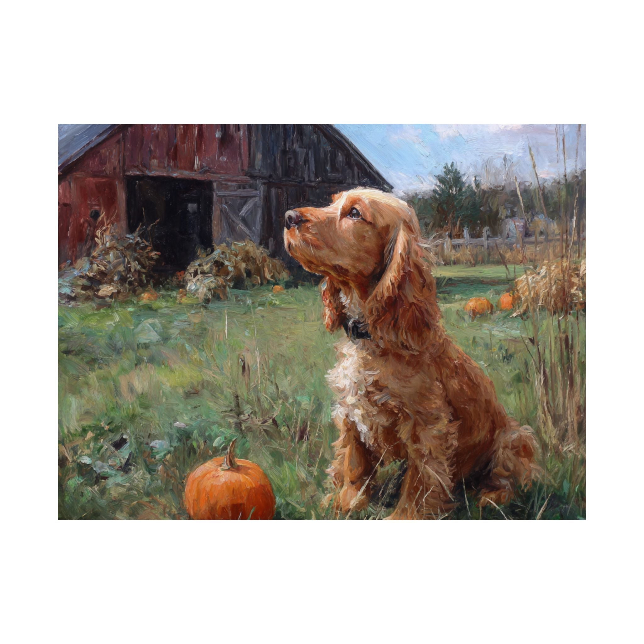 Cocker Spaniel 3- Pumpkin Patch Collection