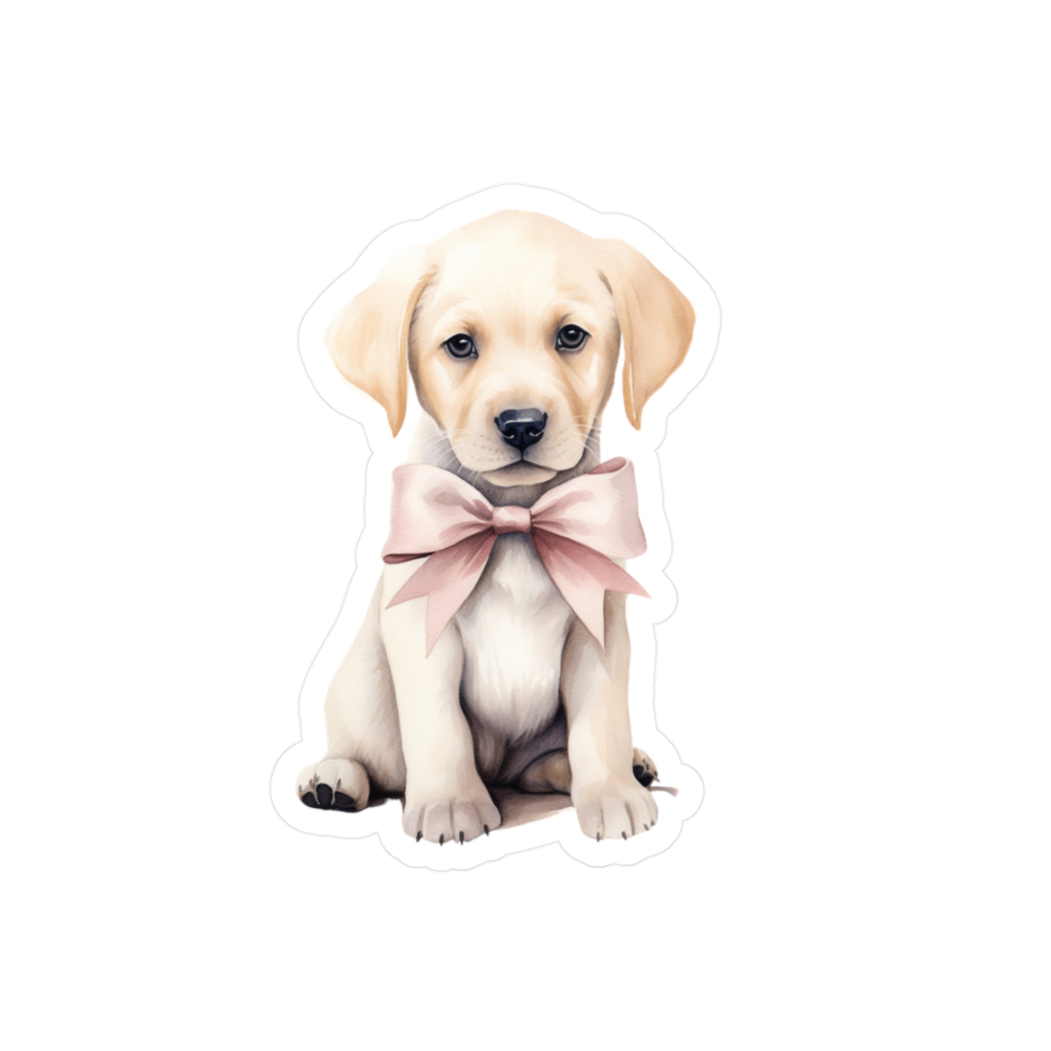 Babies with Bows Golden Retriever Vinyl Decal