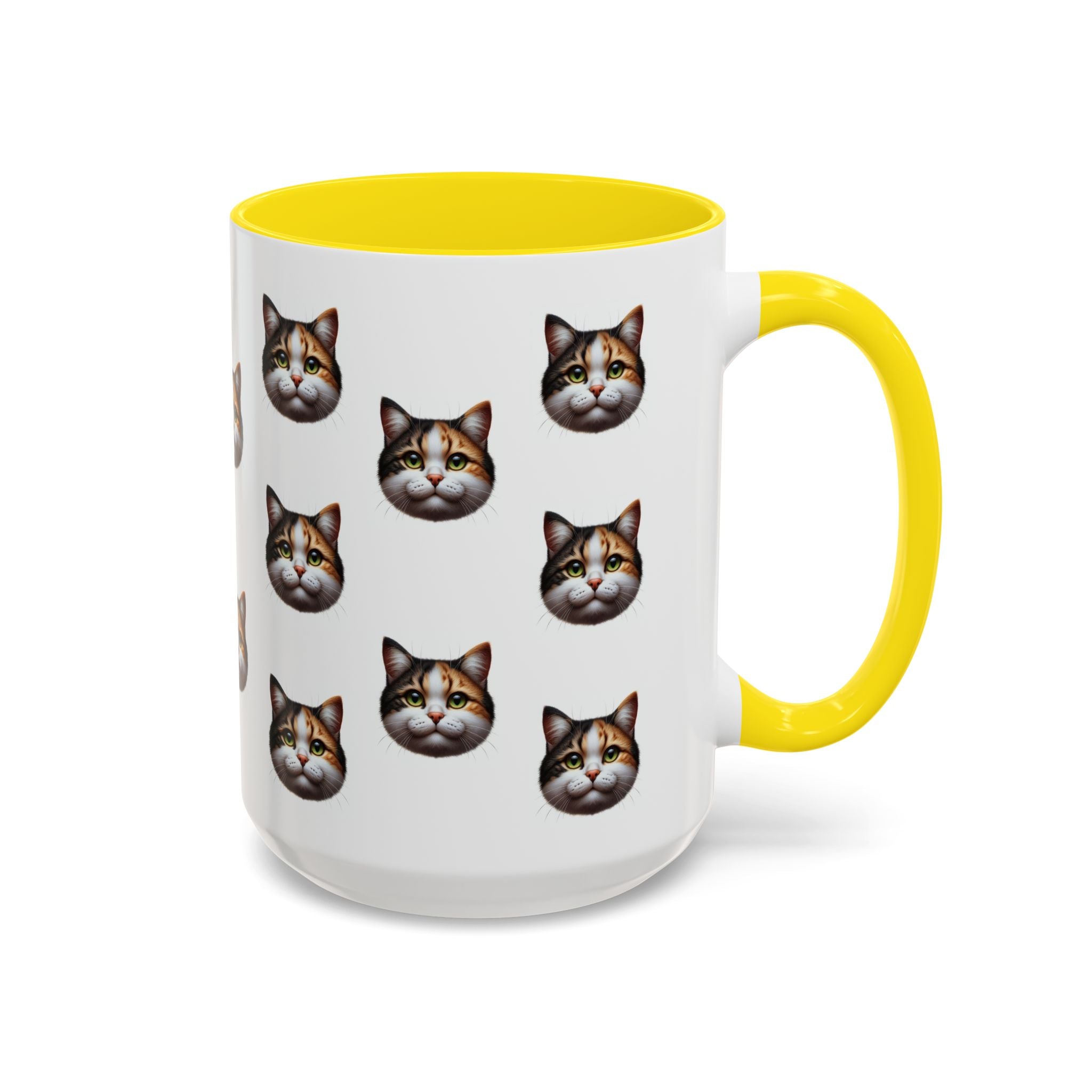 Cute Cat Face Accent Mug