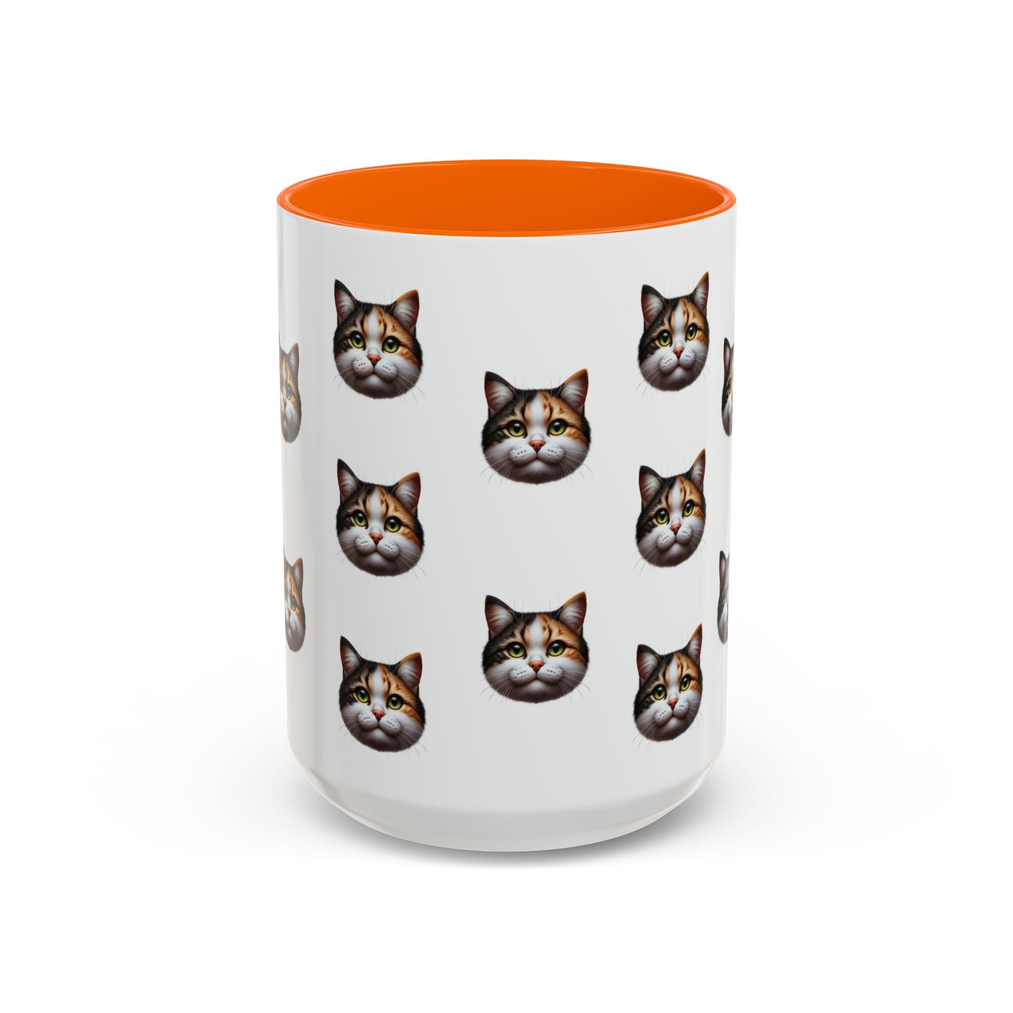 Cute Cat Face Accent Mug