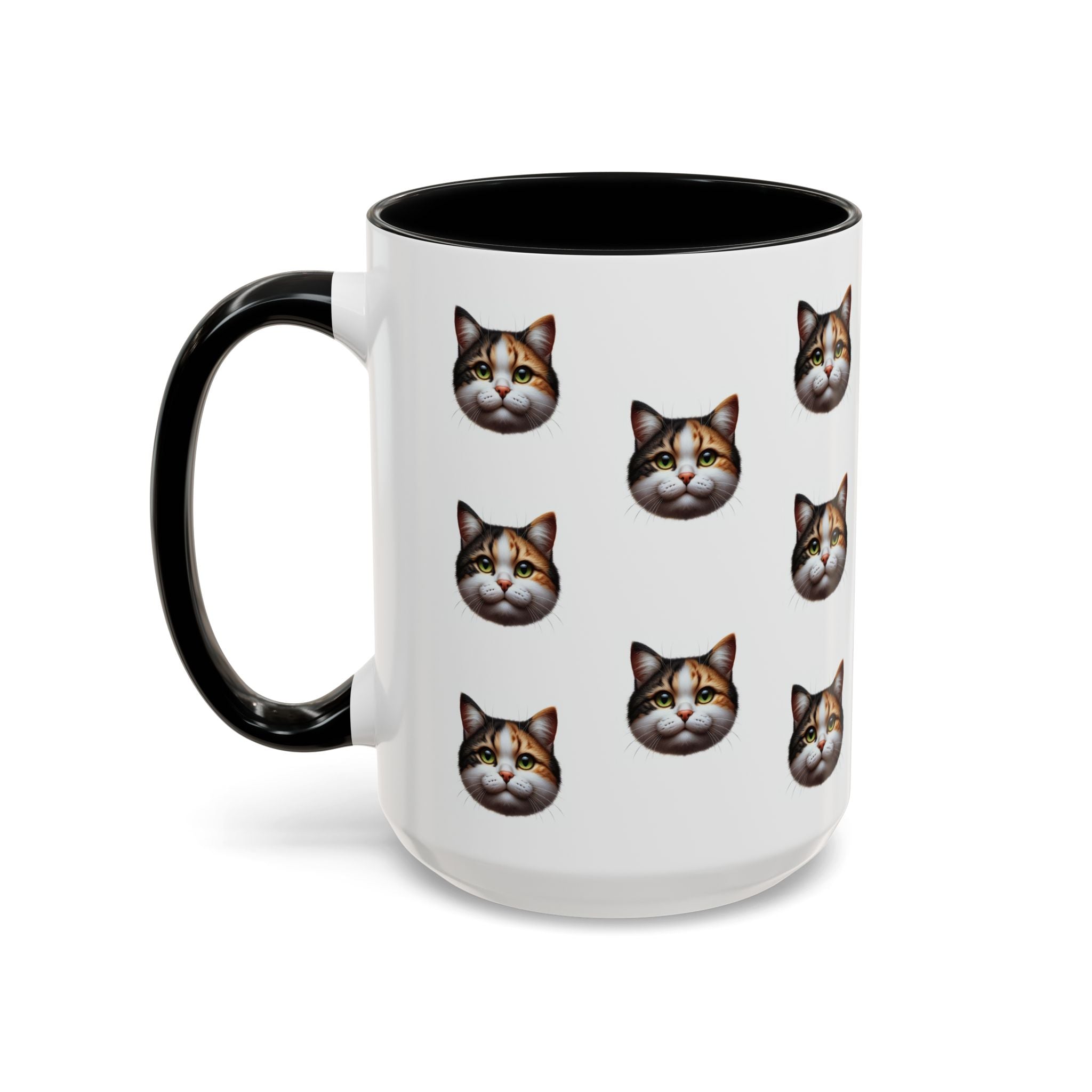Cute Cat Face Accent Mug