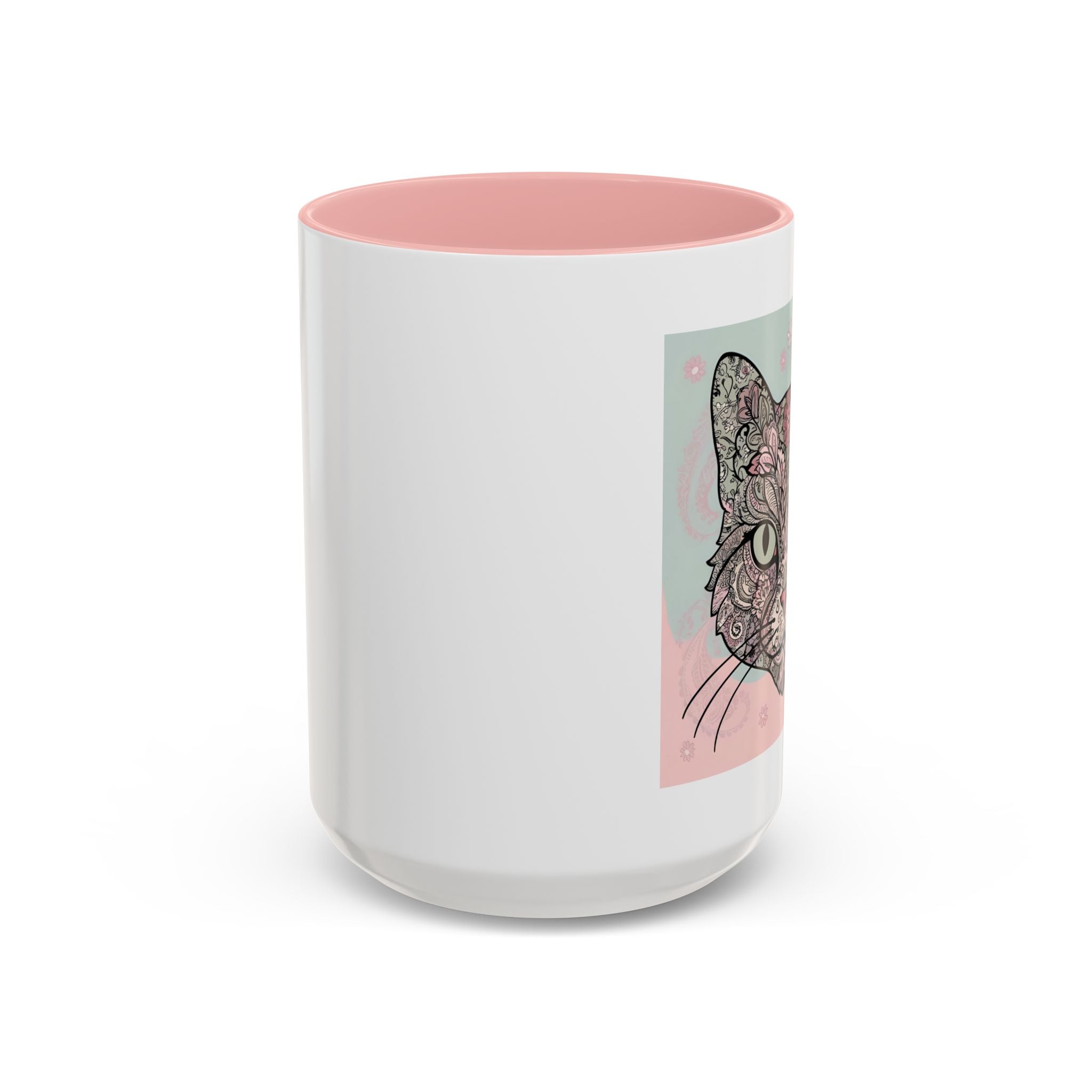 Artsy Cat Accent Mug