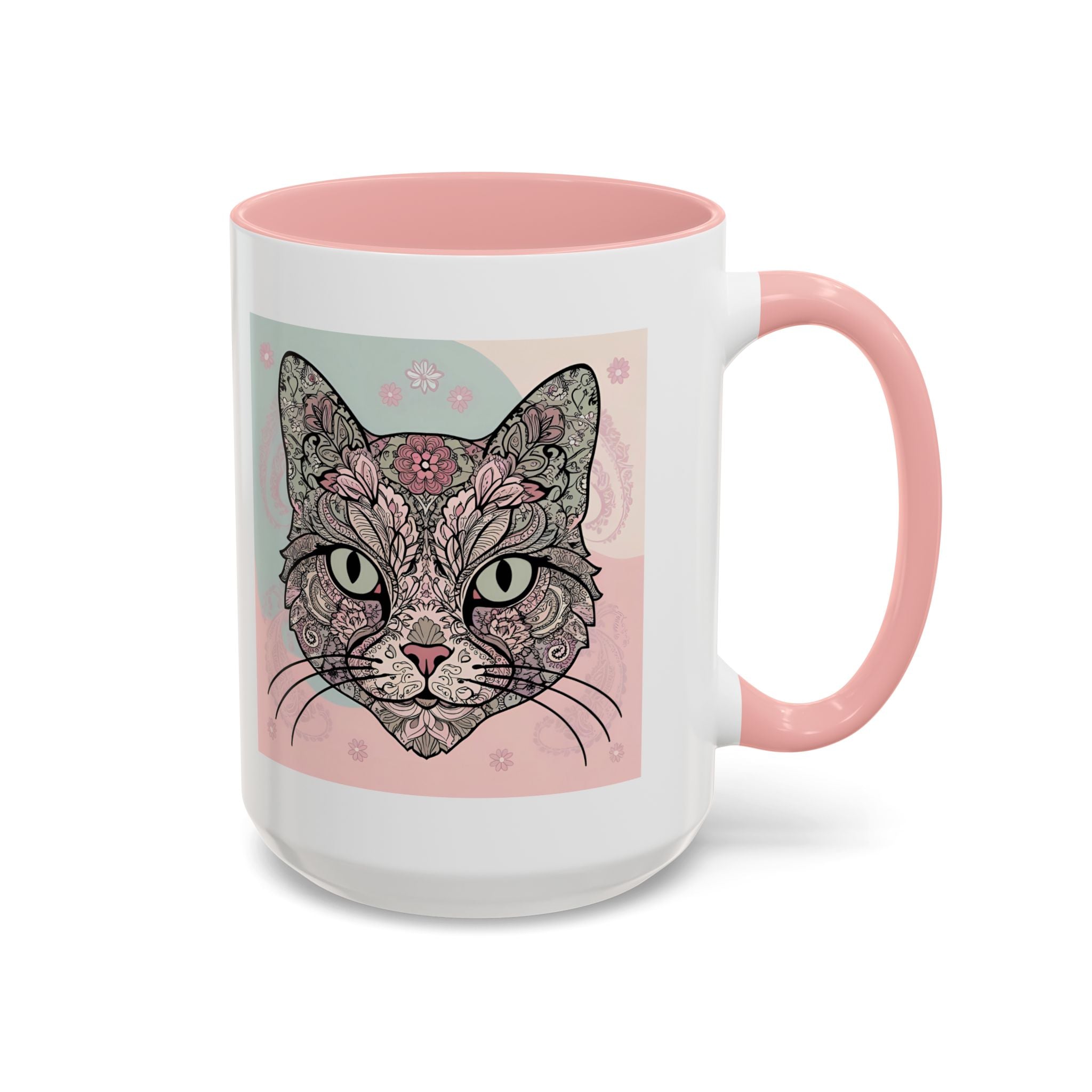 Artsy Cat Accent Mug
