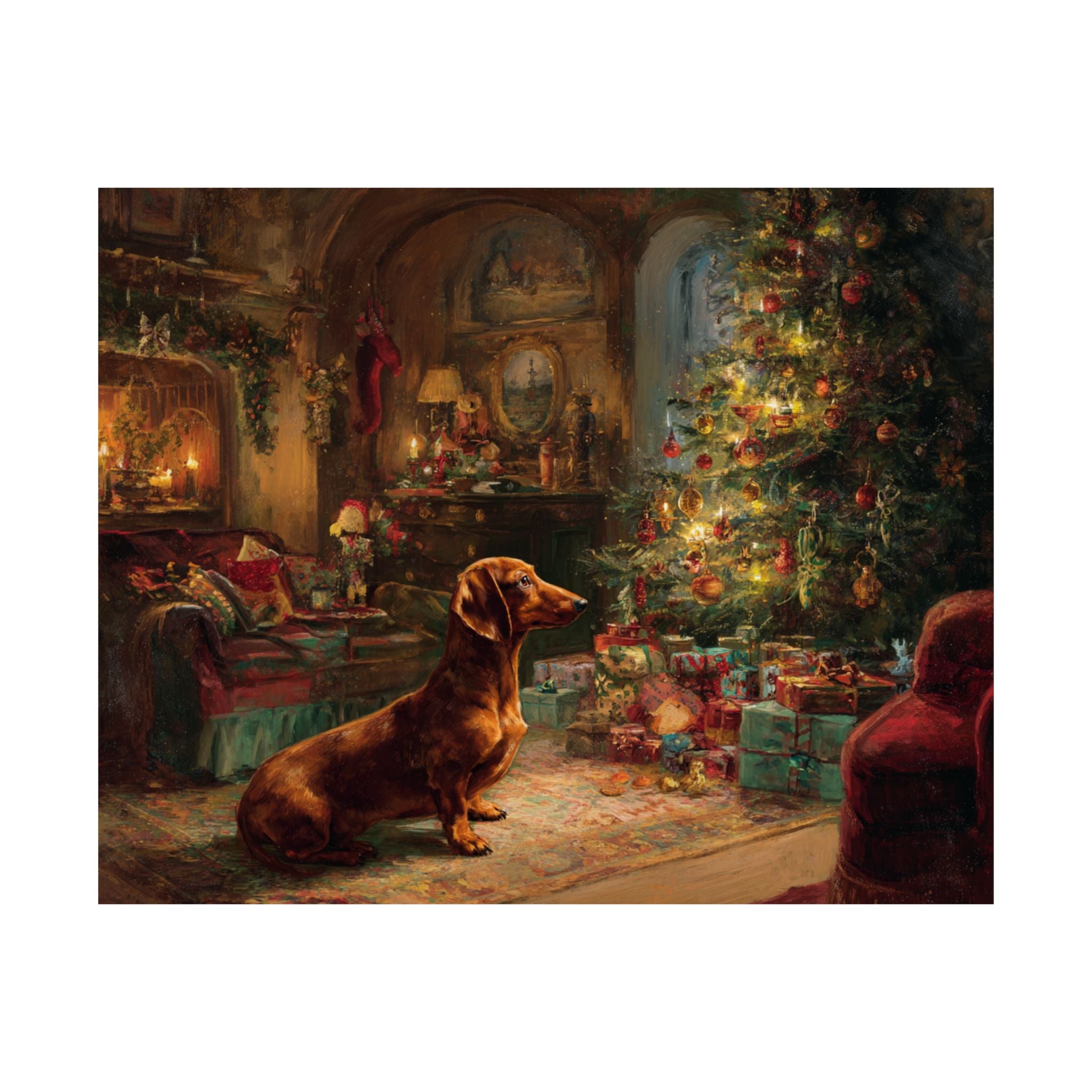 Dachshund 2- Cozy Christmas Collection