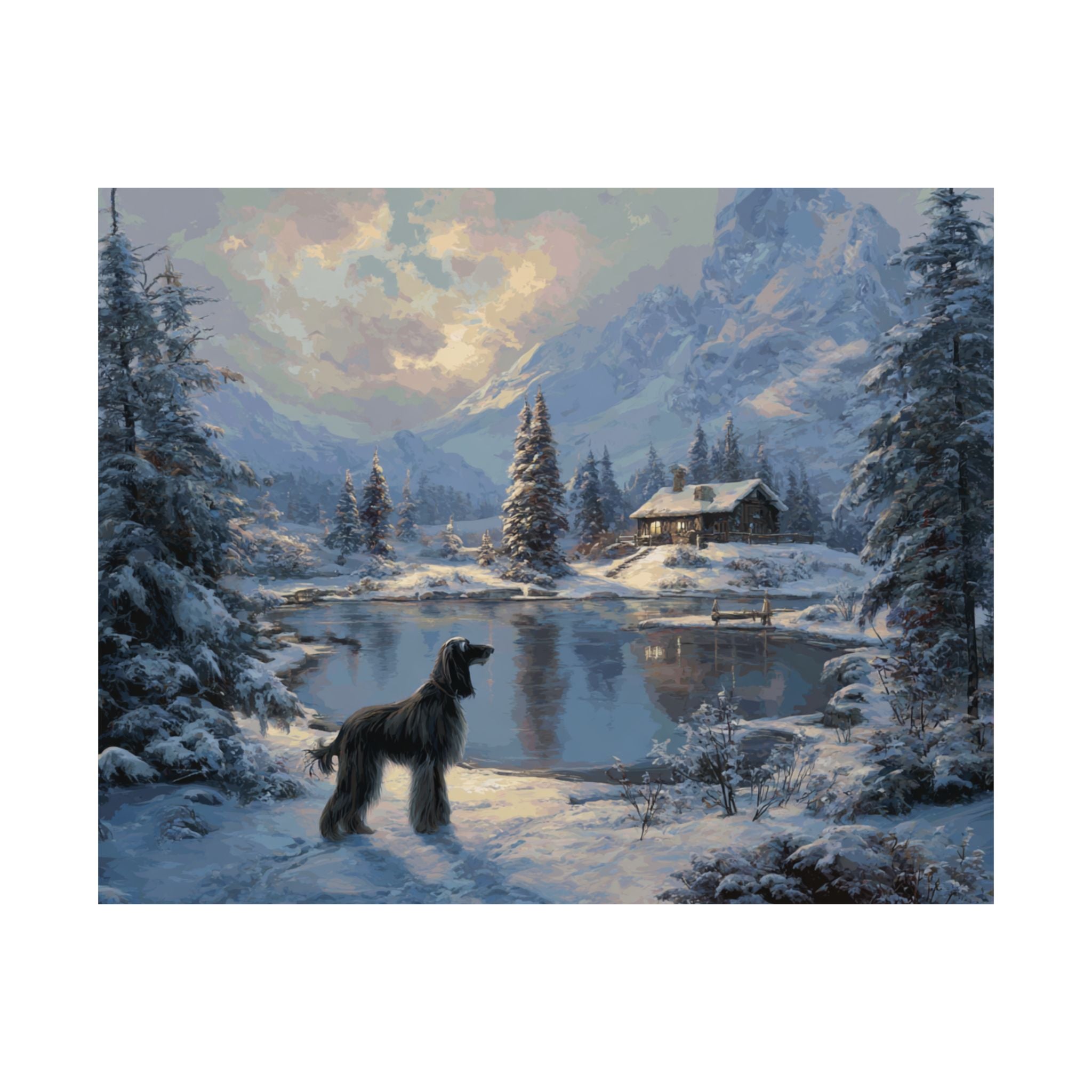 Afghan Hound 5- Winter Whiskers Collection