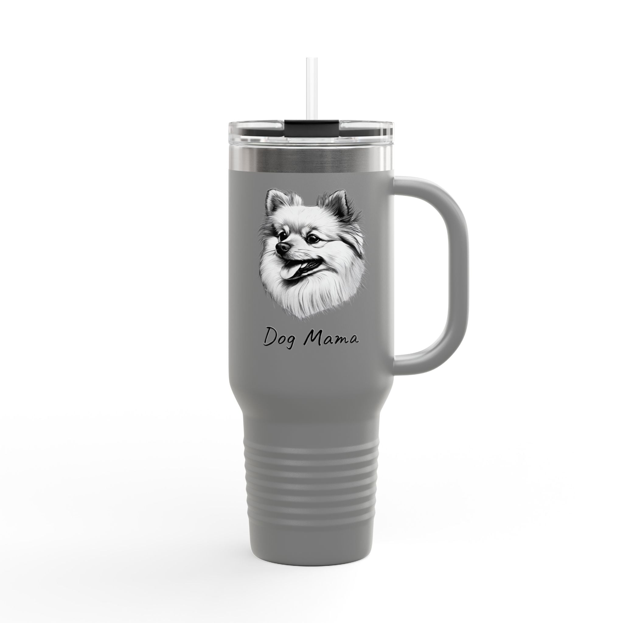 'Dog Mama' Pomeranian Travel Mug- 40 Ounce