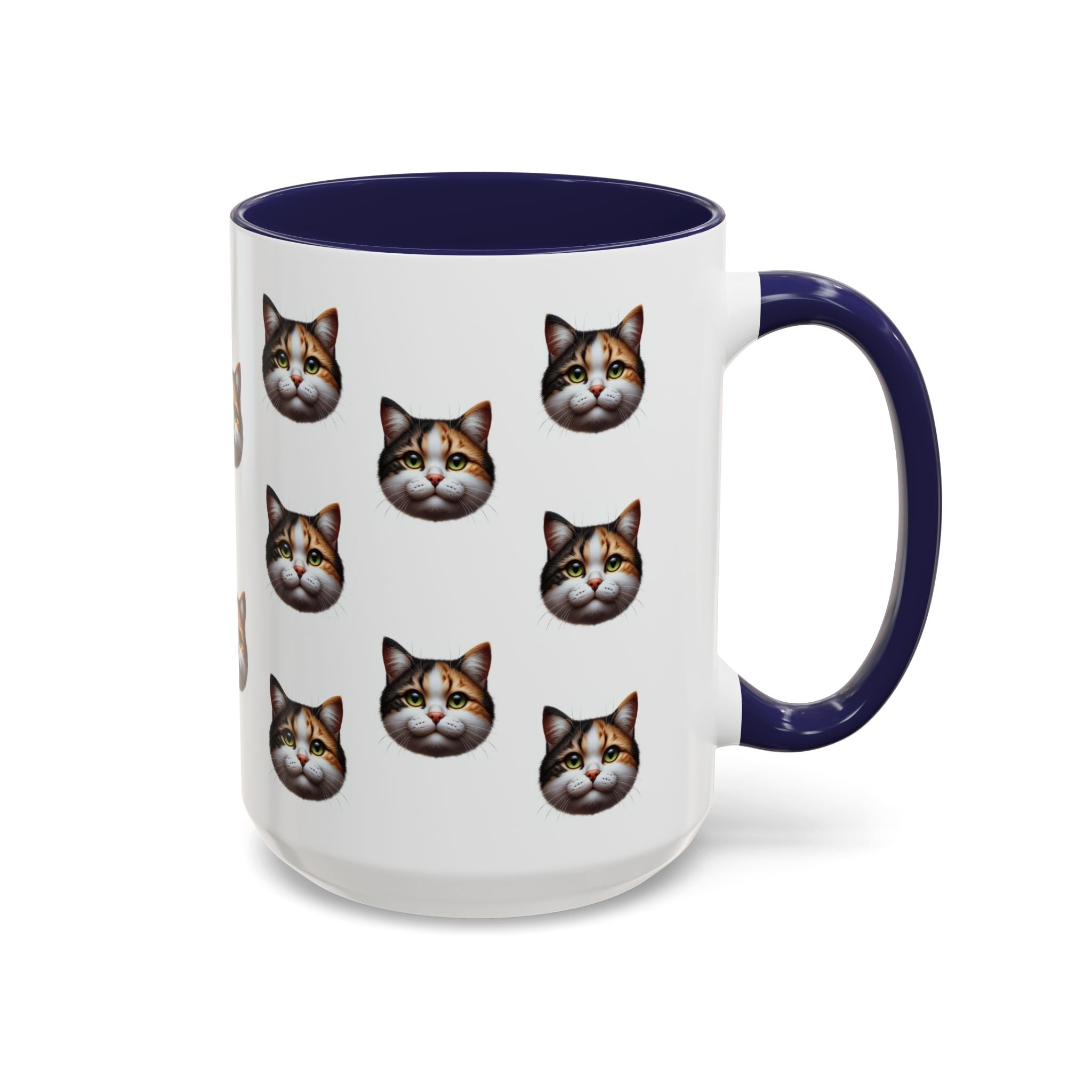 Cute Cat Face Accent Mug