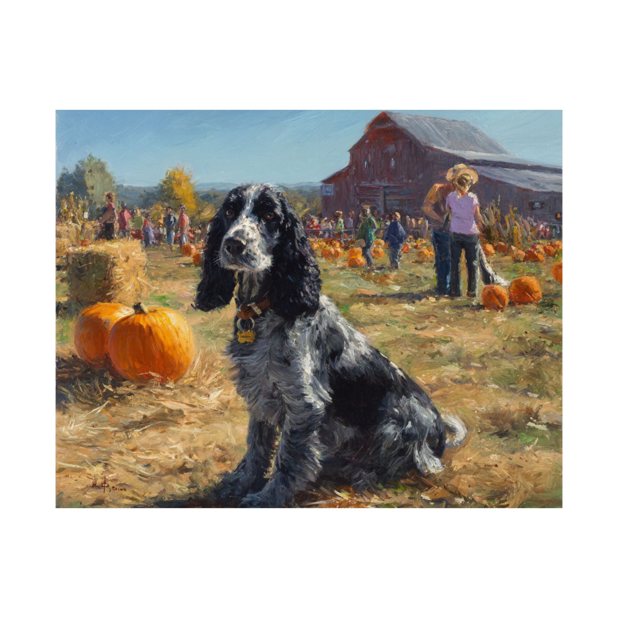 Cocker Spaniel 1- Pumpkin Patch Collection
