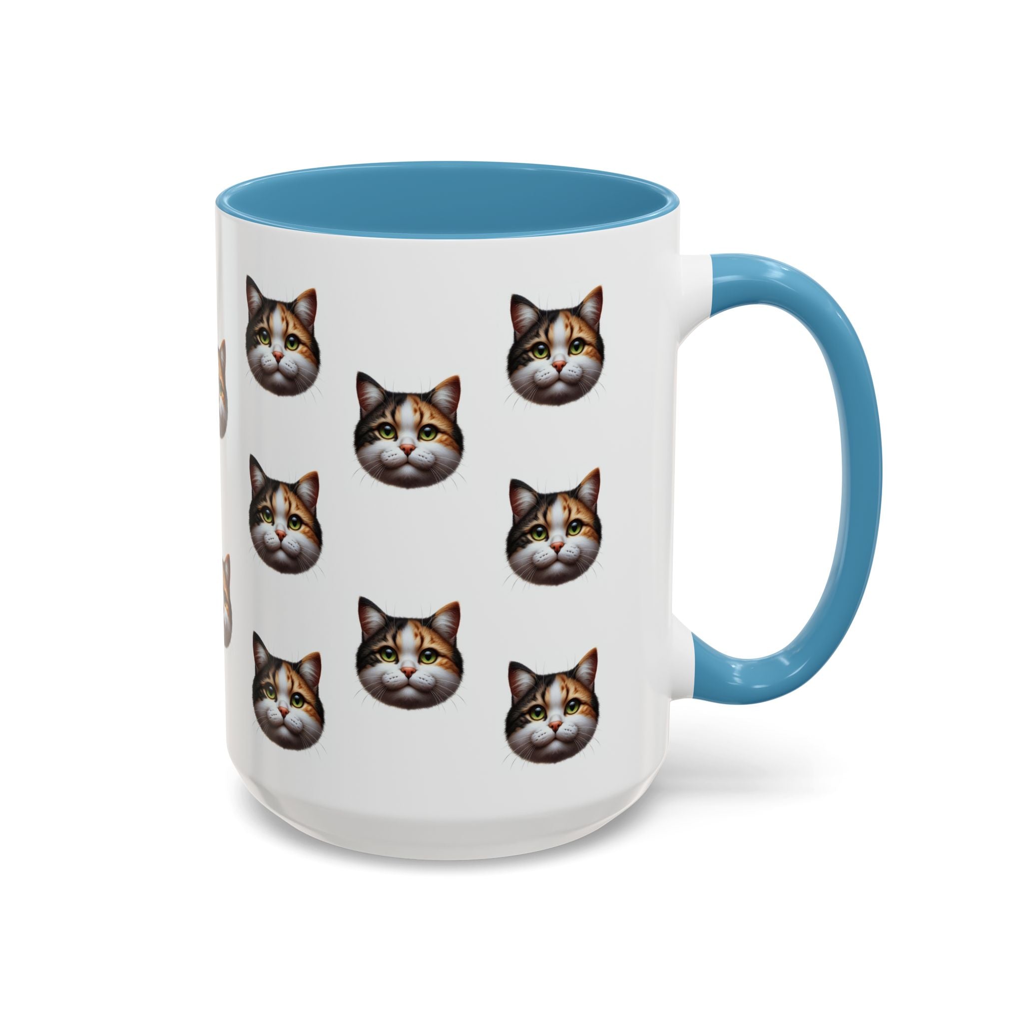 Cute Cat Face Accent Mug