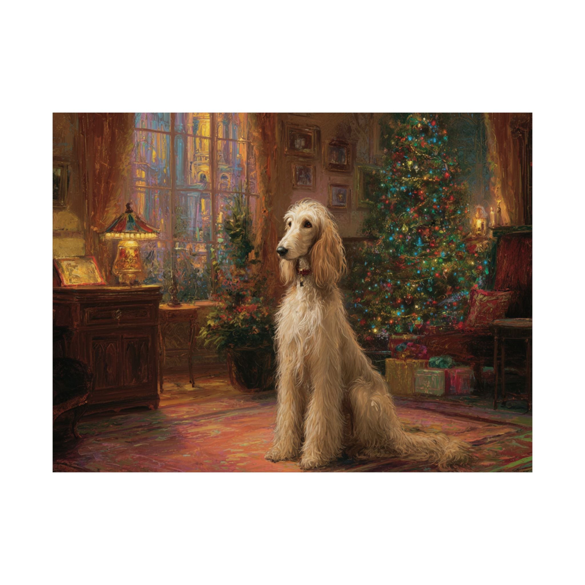 Afghan Hound 2- Cozy Christmas Collection