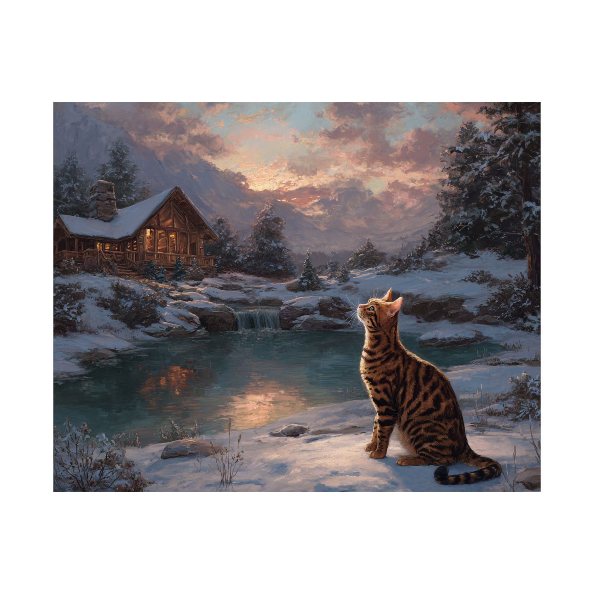Bengal Cat 1- Winter Whiskers Collection