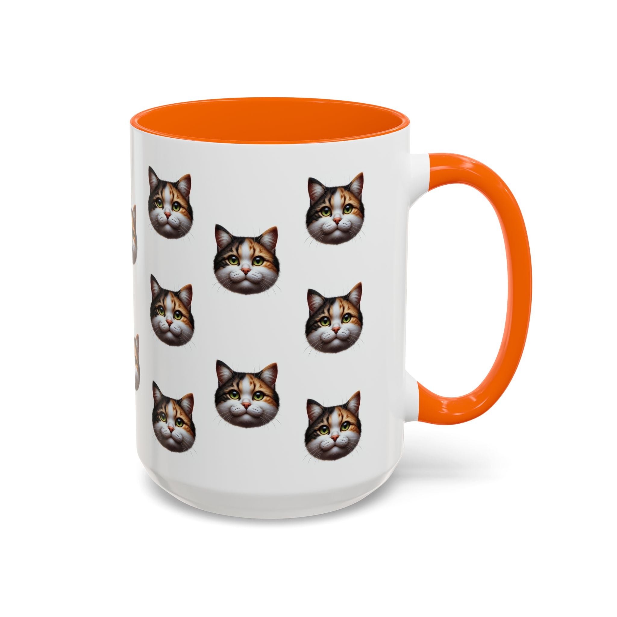 Cute Cat Face Accent Mug