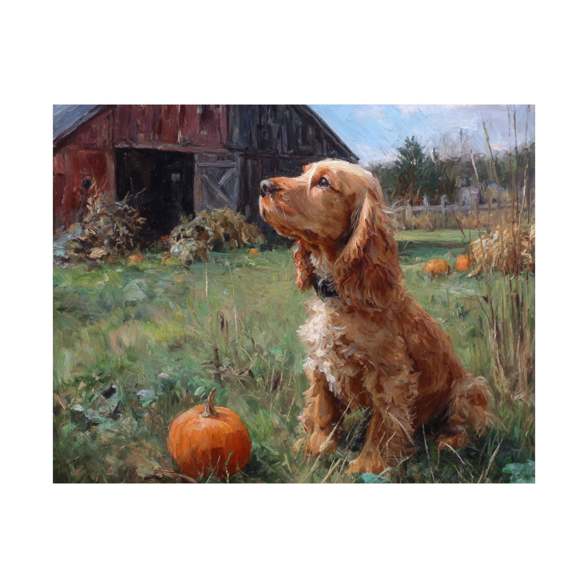 Cocker Spaniel 3- Pumpkin Patch Collection