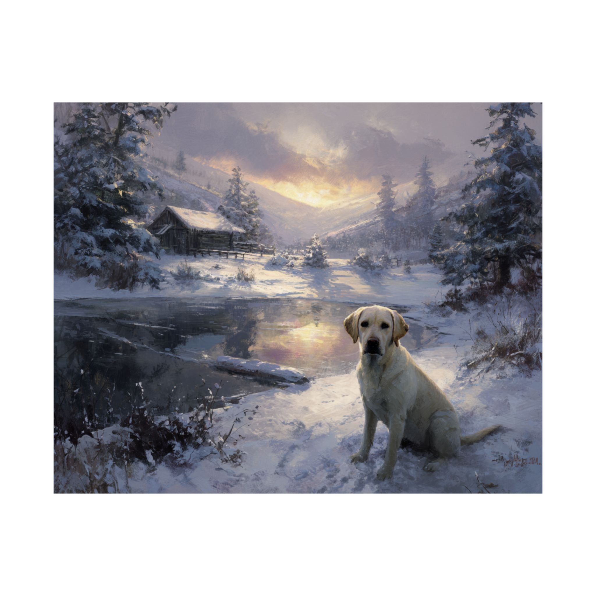 Labrador Retriever 7- Winter Whiskers Collection