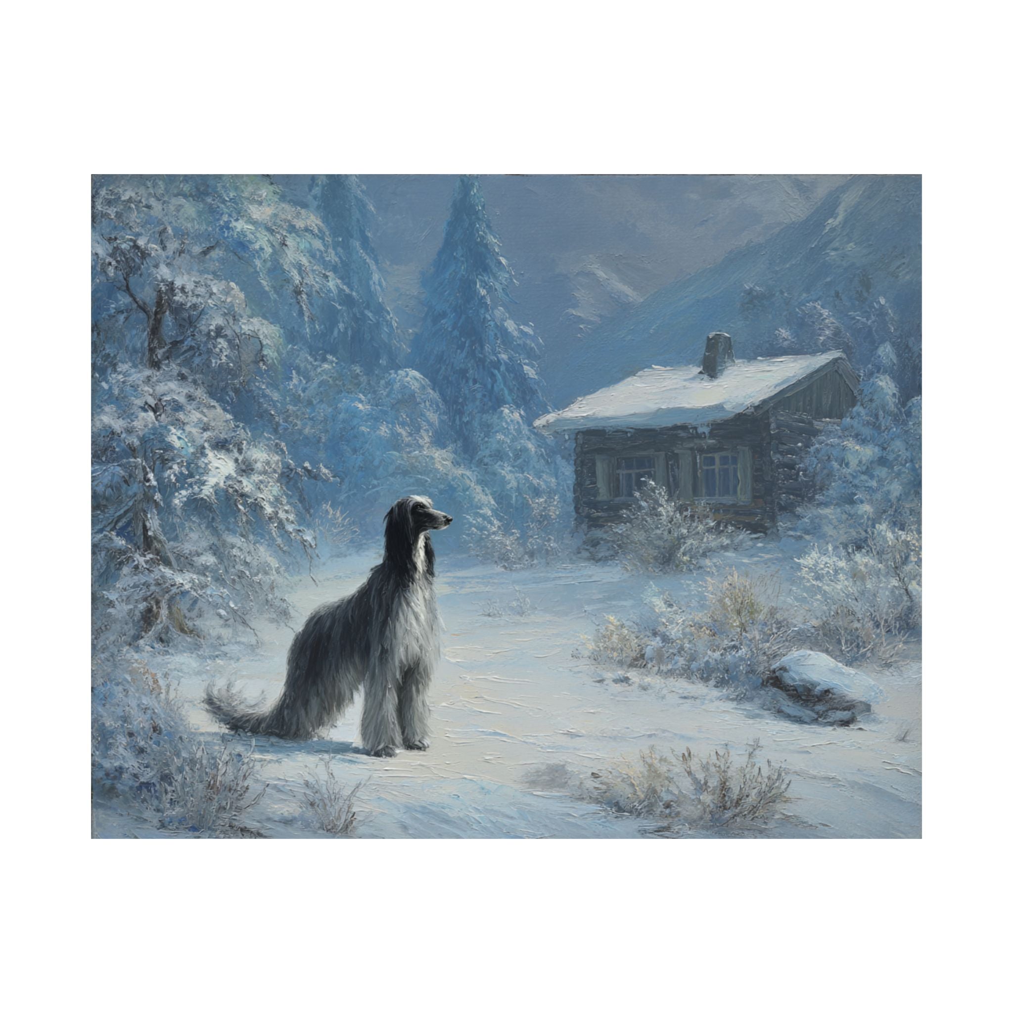 Afghan Hound 8- Winter Whiskers Collection