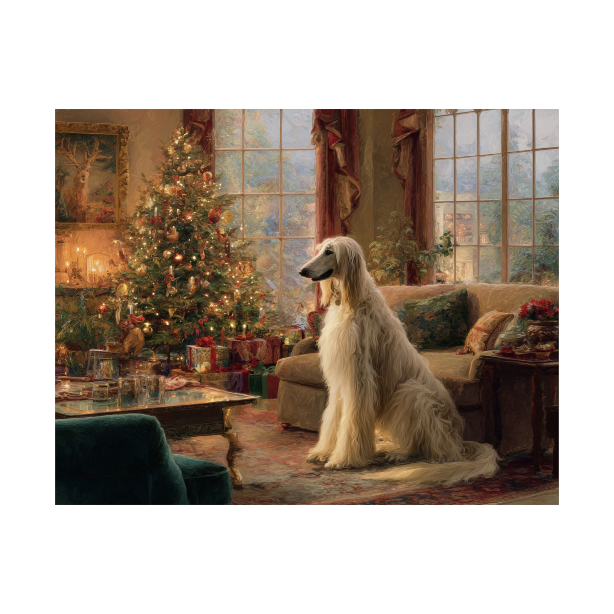 Afghan Hound 3- Cozy Christmas Collection