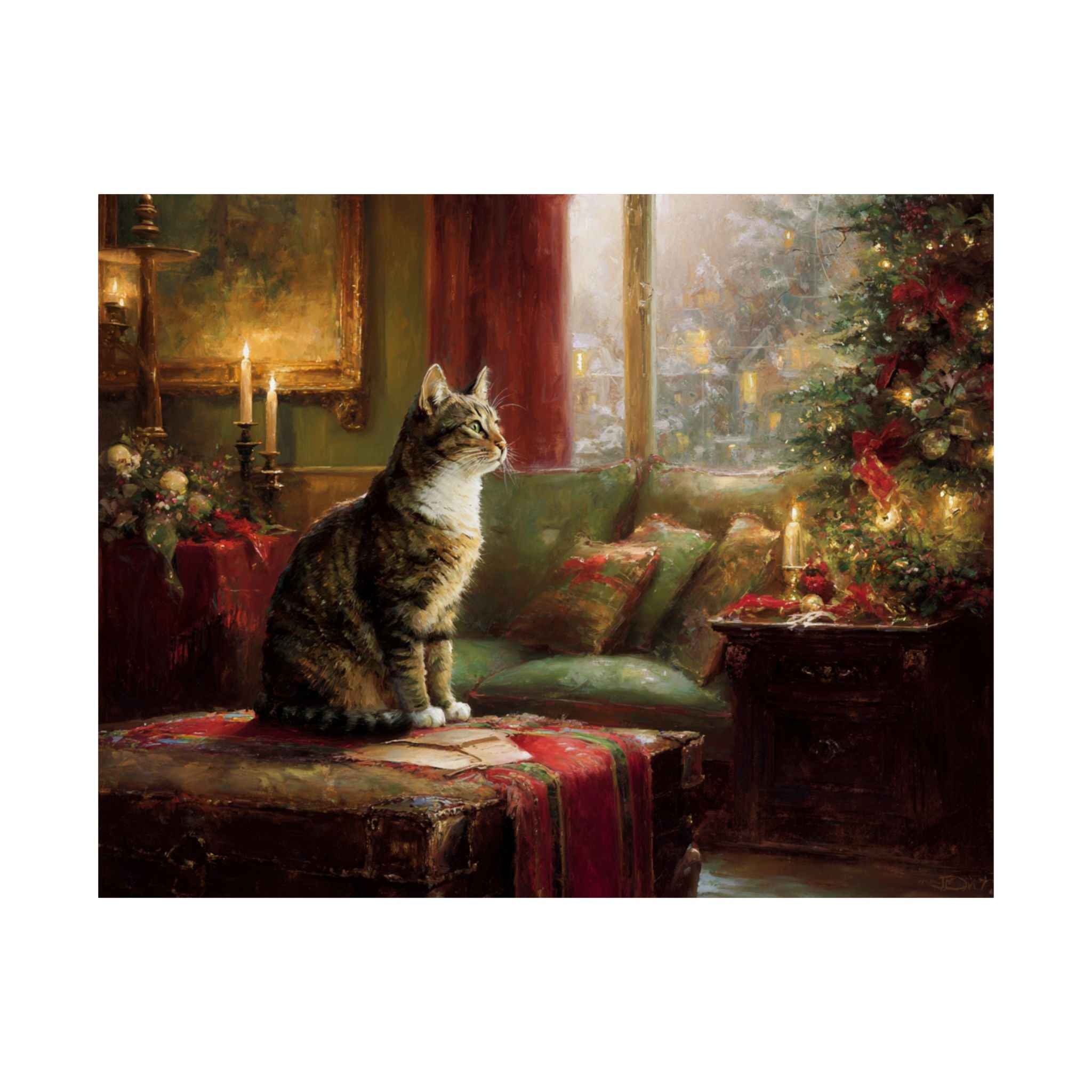 Tabby Cat 1- Cozy Christmas Collection
