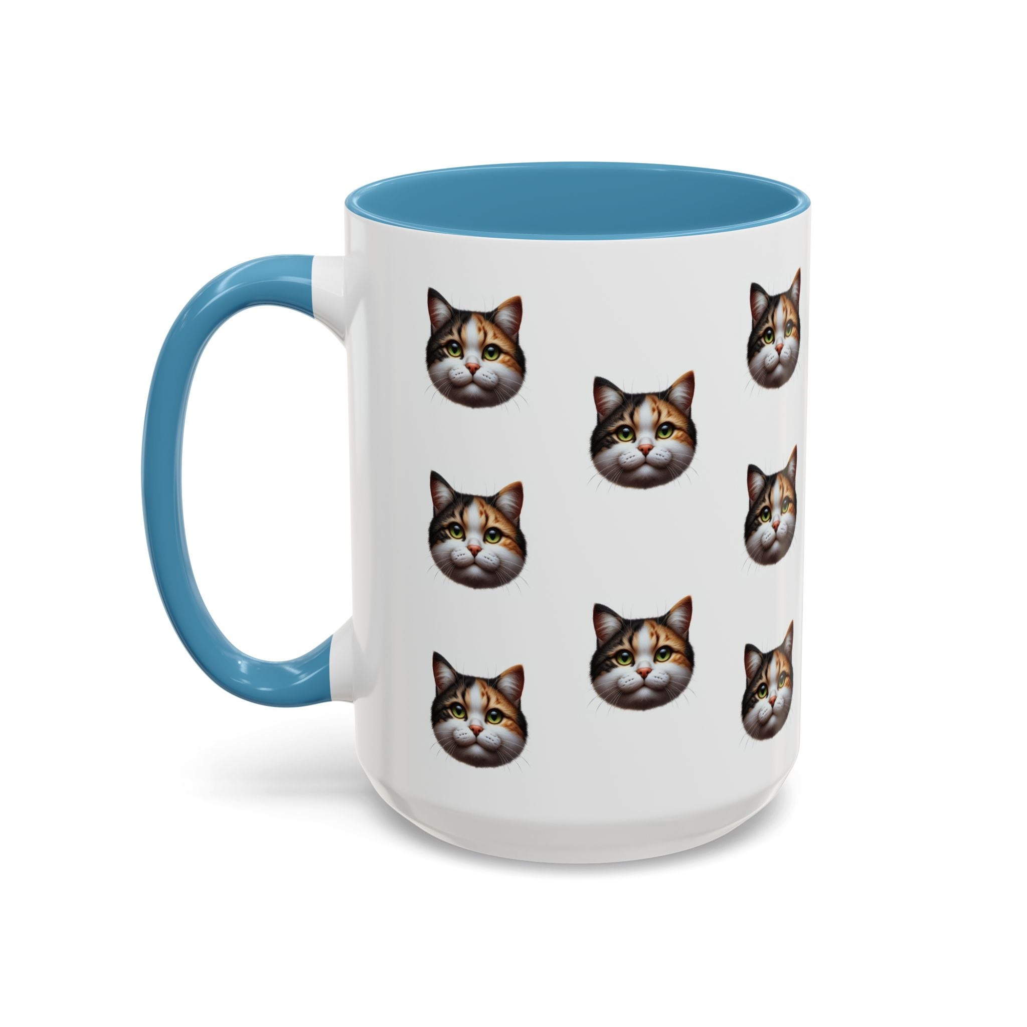 Cute Cat Face Accent Mug