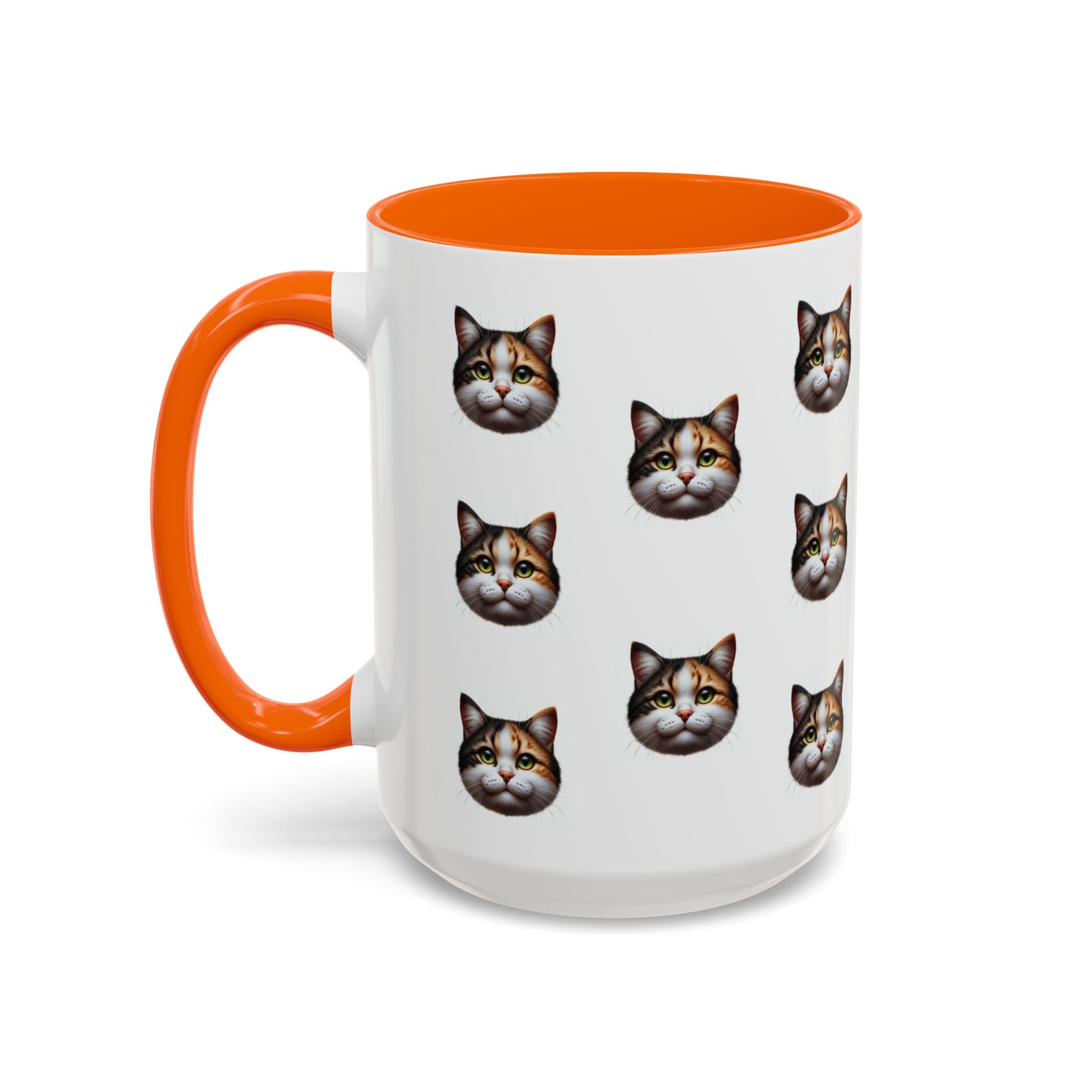 Cute Cat Face Accent Mug