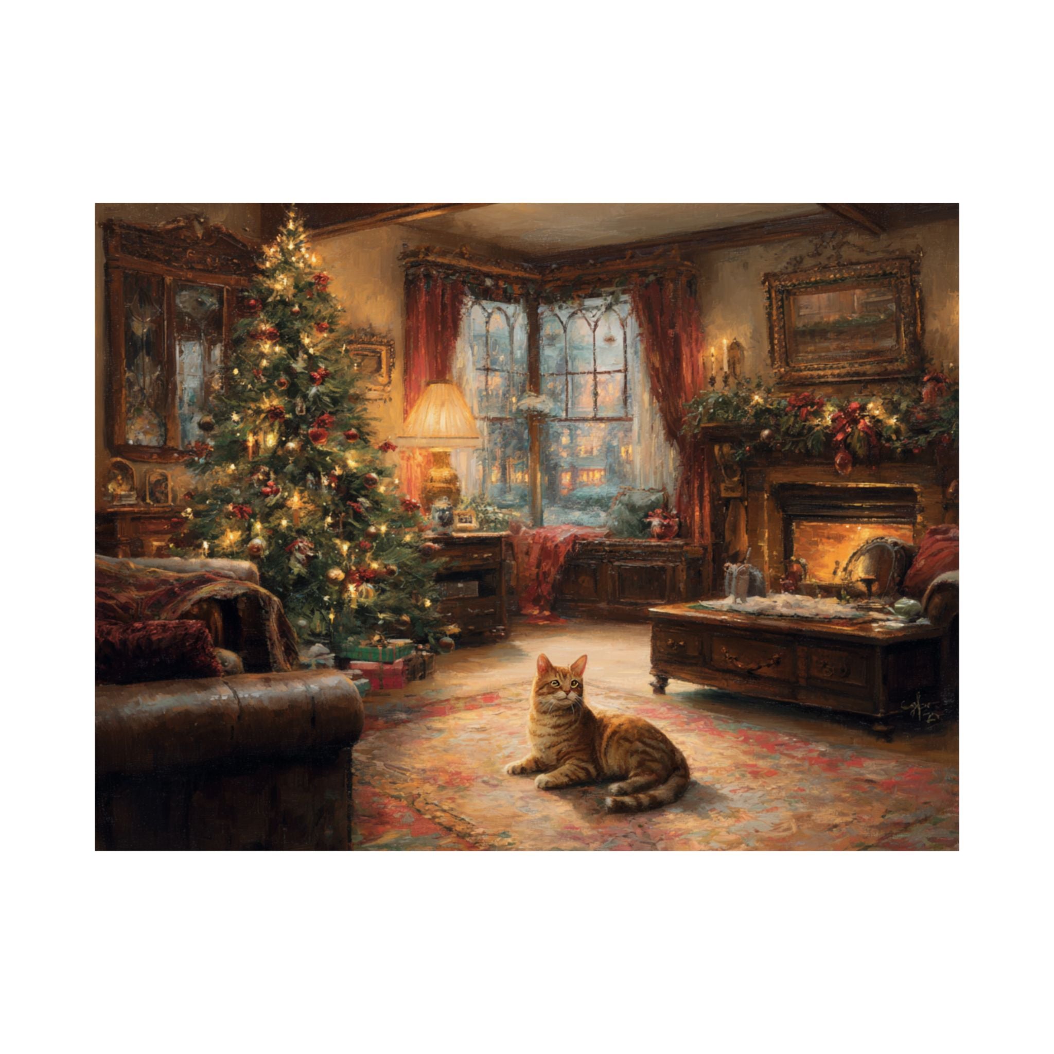 American Shorthair Cat 3- Cozy Christmas Collection