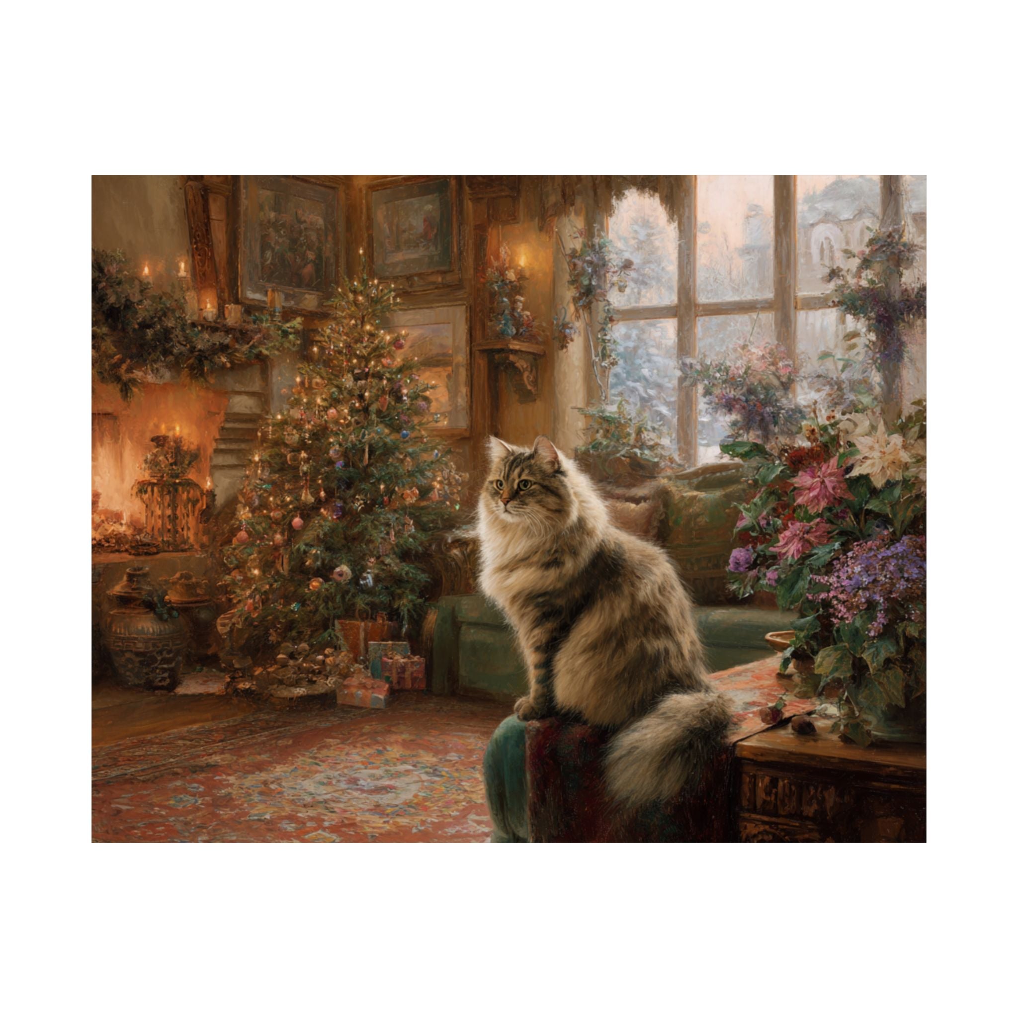 Siberian Cat 1- Cozy Christmas Collection