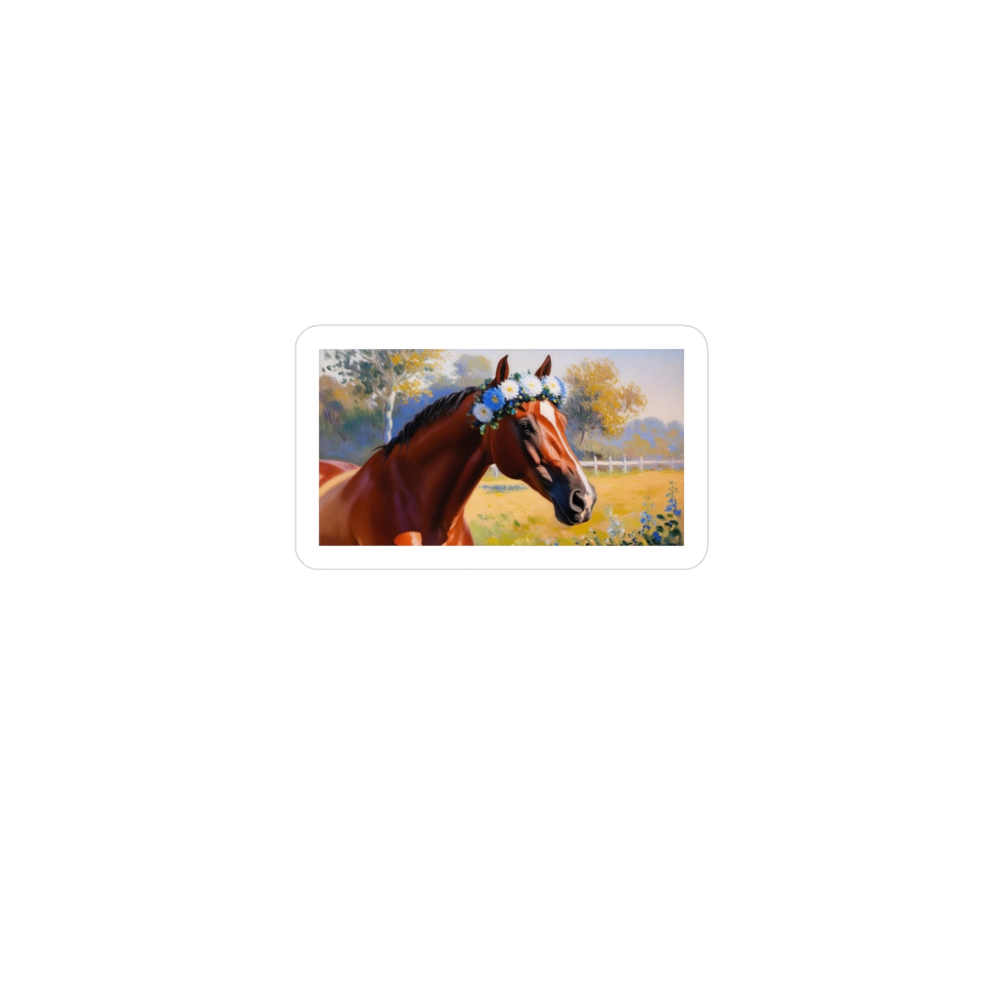Floral Horse Vinyl Decal