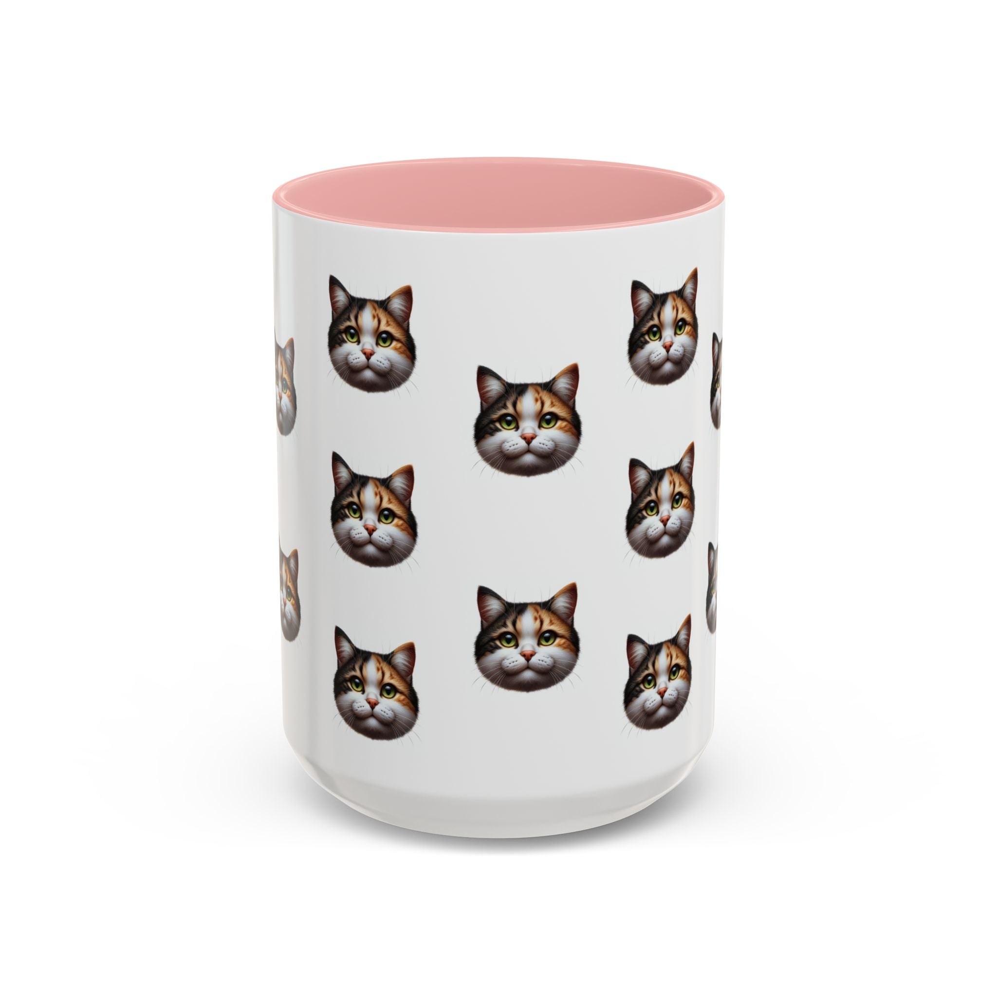 Cute Cat Face Accent Mug