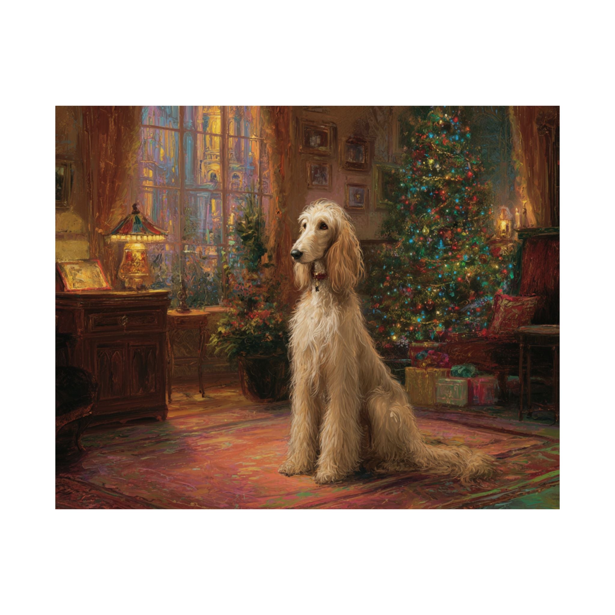 Afghan Hound 2- Cozy Christmas Collection