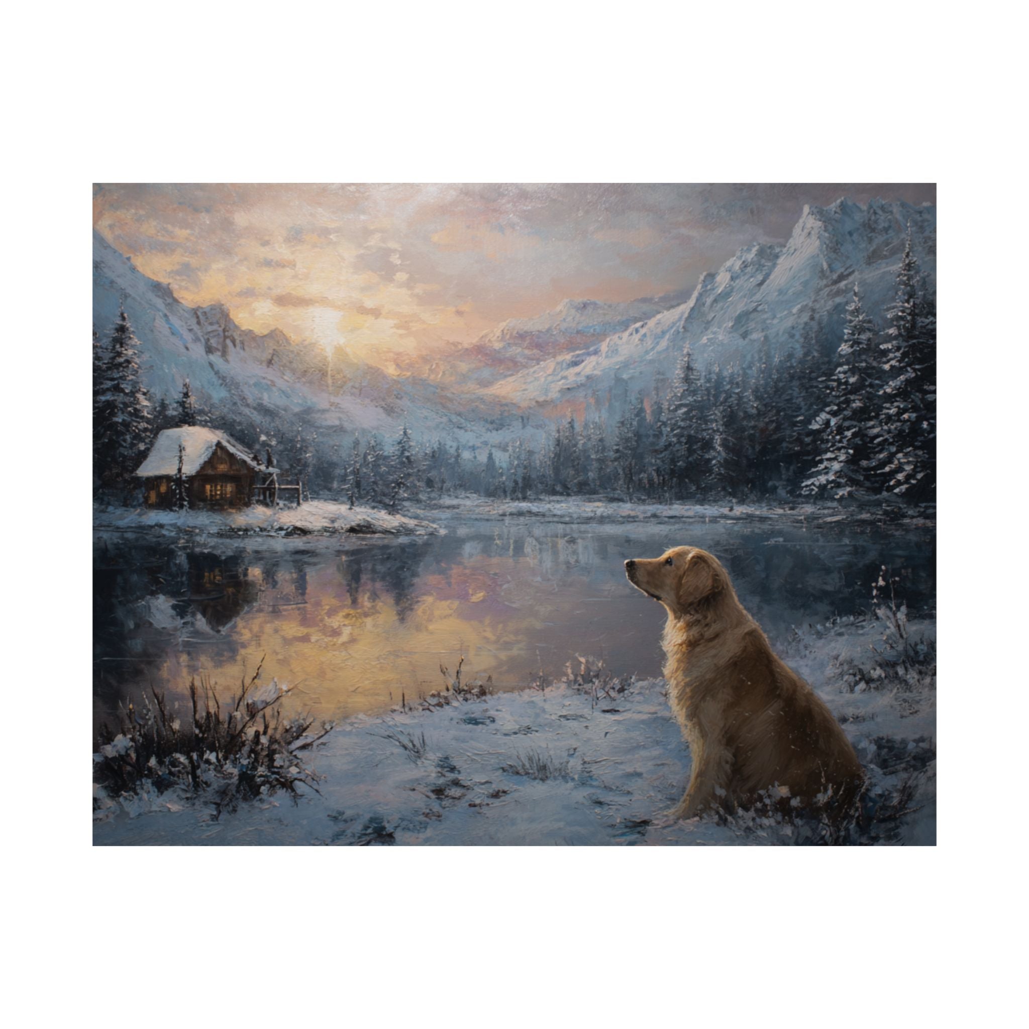 Golden Retriever 4- Winter Whiskers Collection