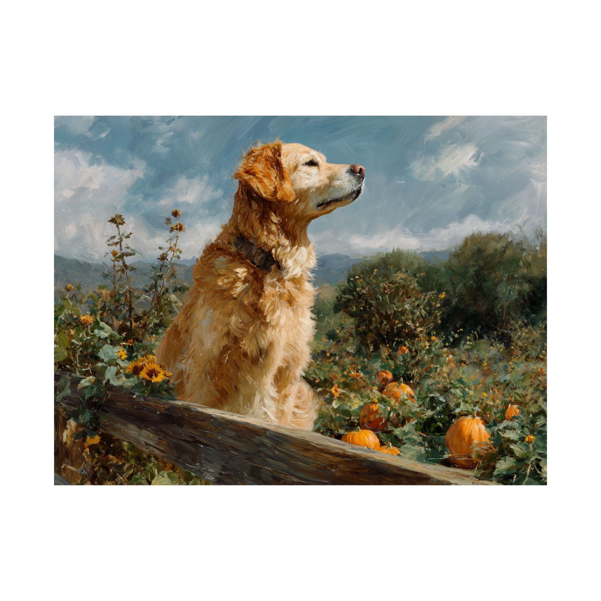 Golden Retriever 2- Pumpkin Patch Collection